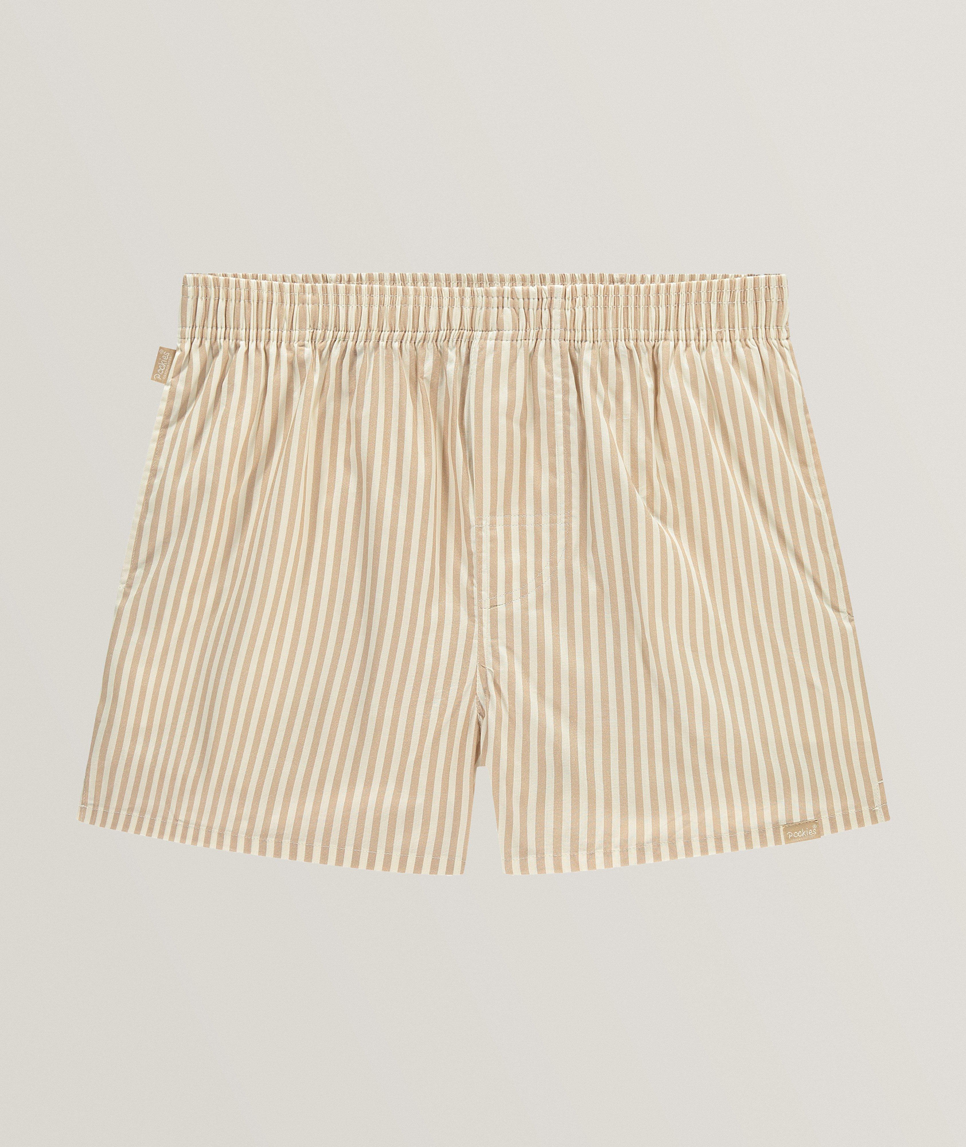 Three-Pack Stripe Cotton Boxer Briefs  image 2