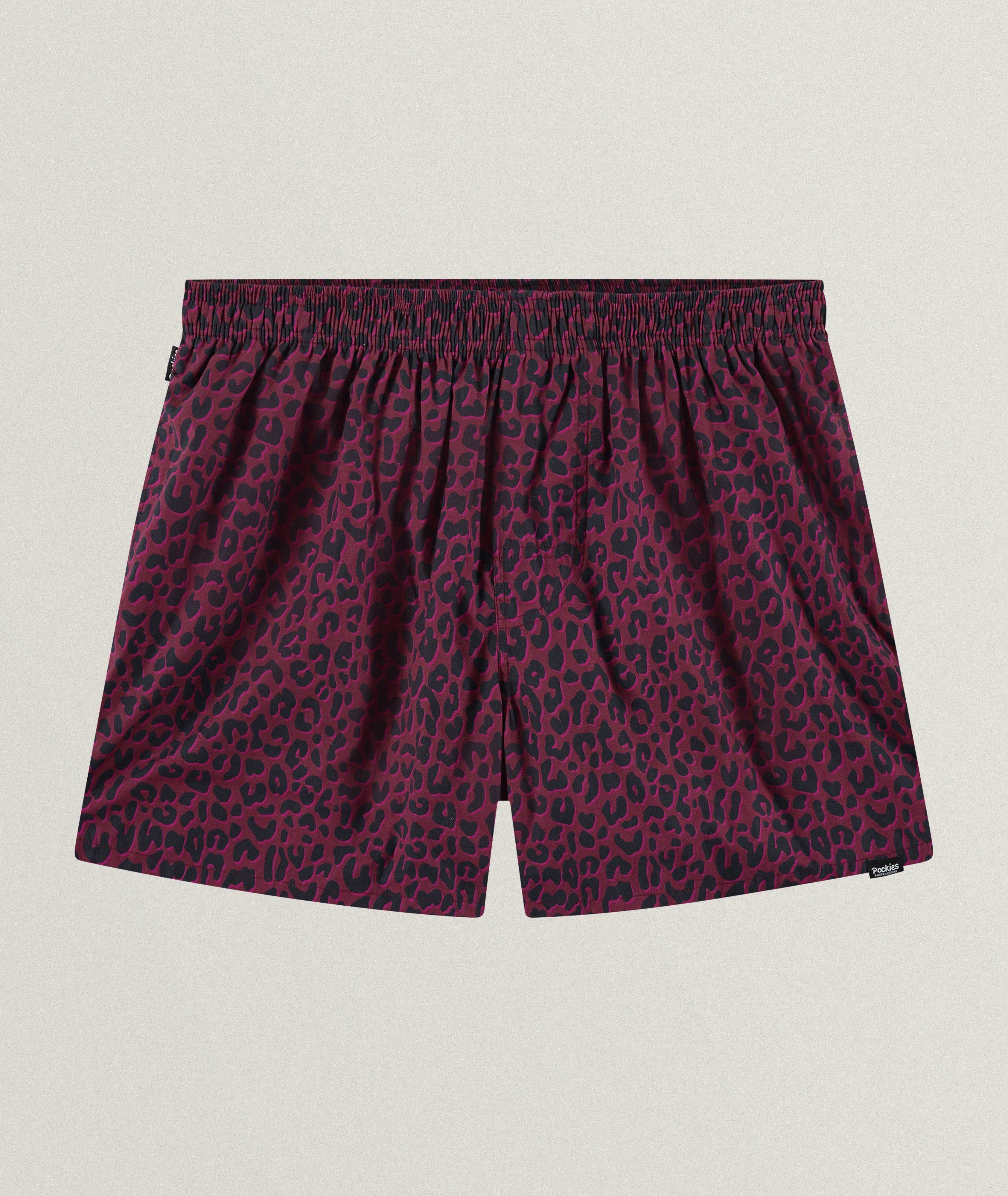 Two-Pack Leopard Cotton Boxer Briefs image 1