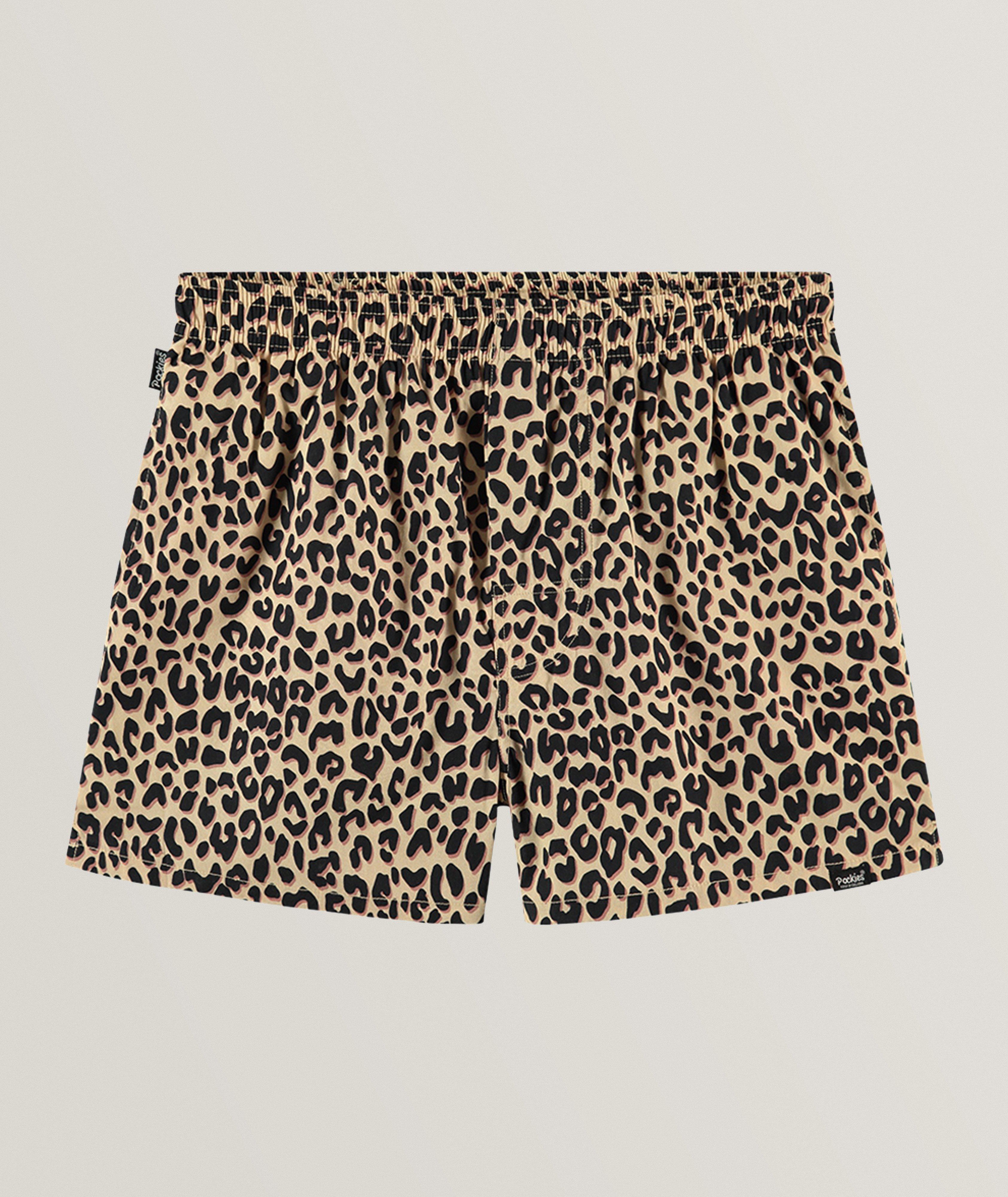 Two-Pack Leopard Cotton Boxer Briefs image 2