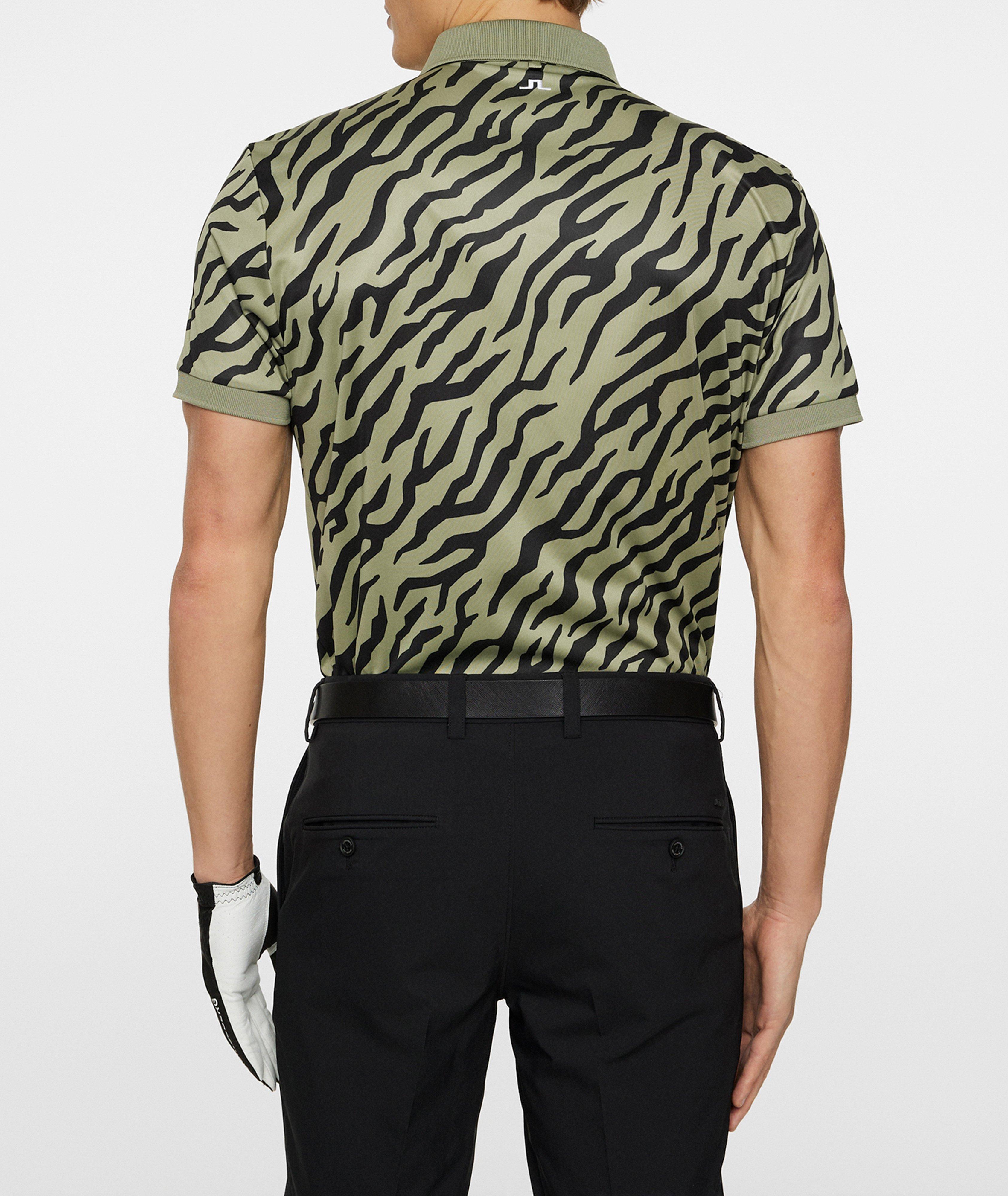 Tiger-Print Tech Polo Shirt image 2
