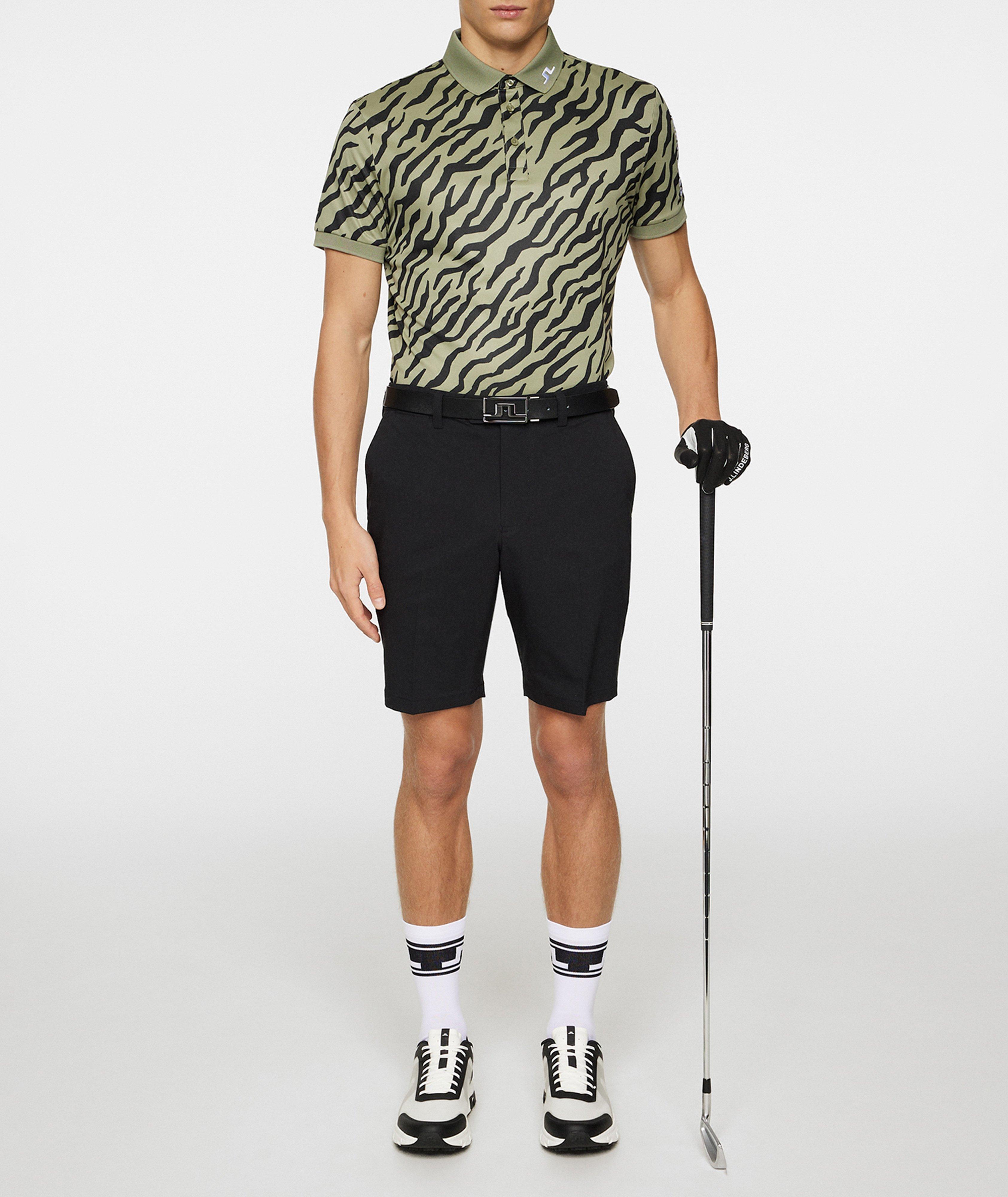 Tiger-Print Tech Polo Shirt image 4