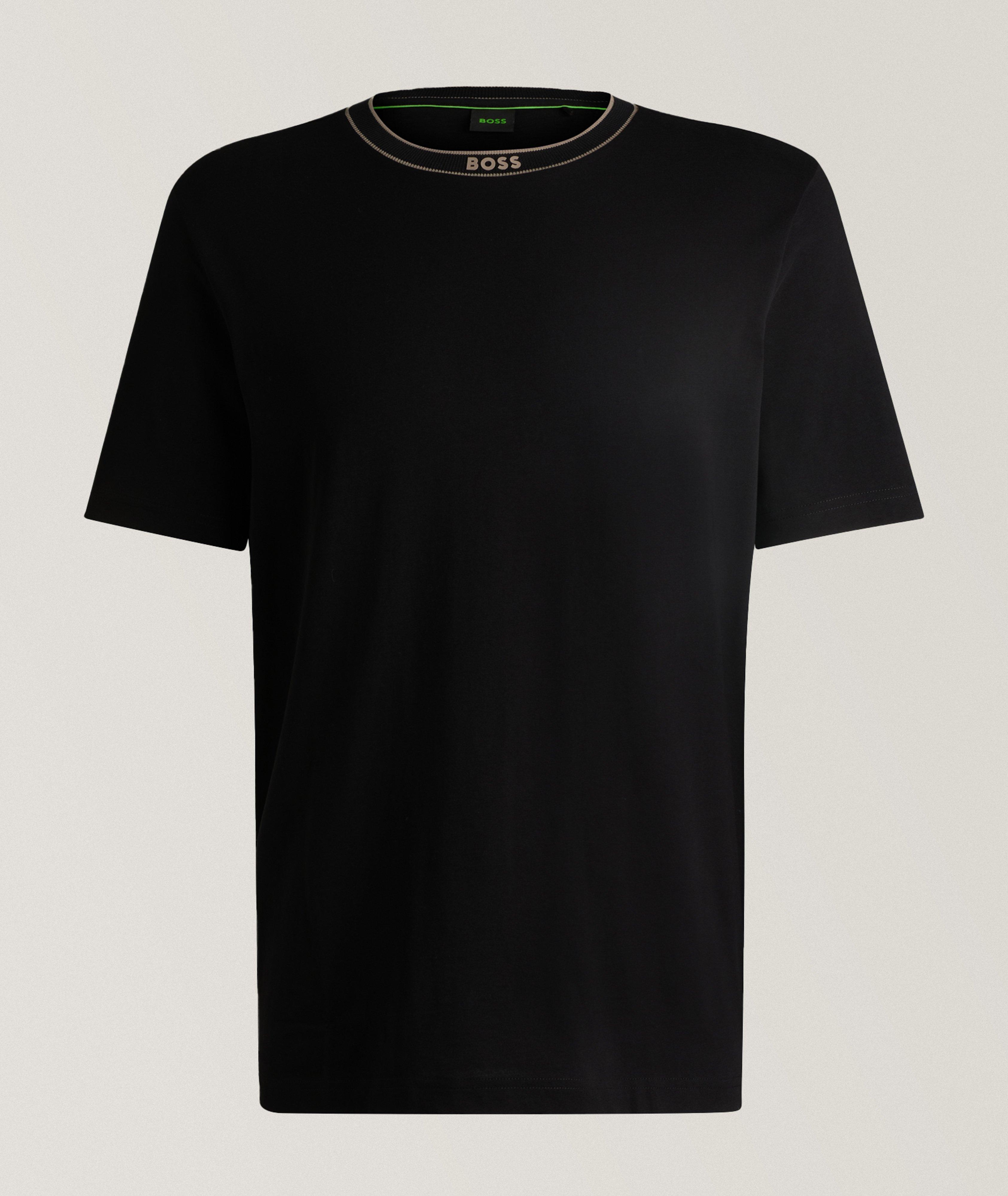 Logo Collar Jersey-Cotton T-Shirt  image 0