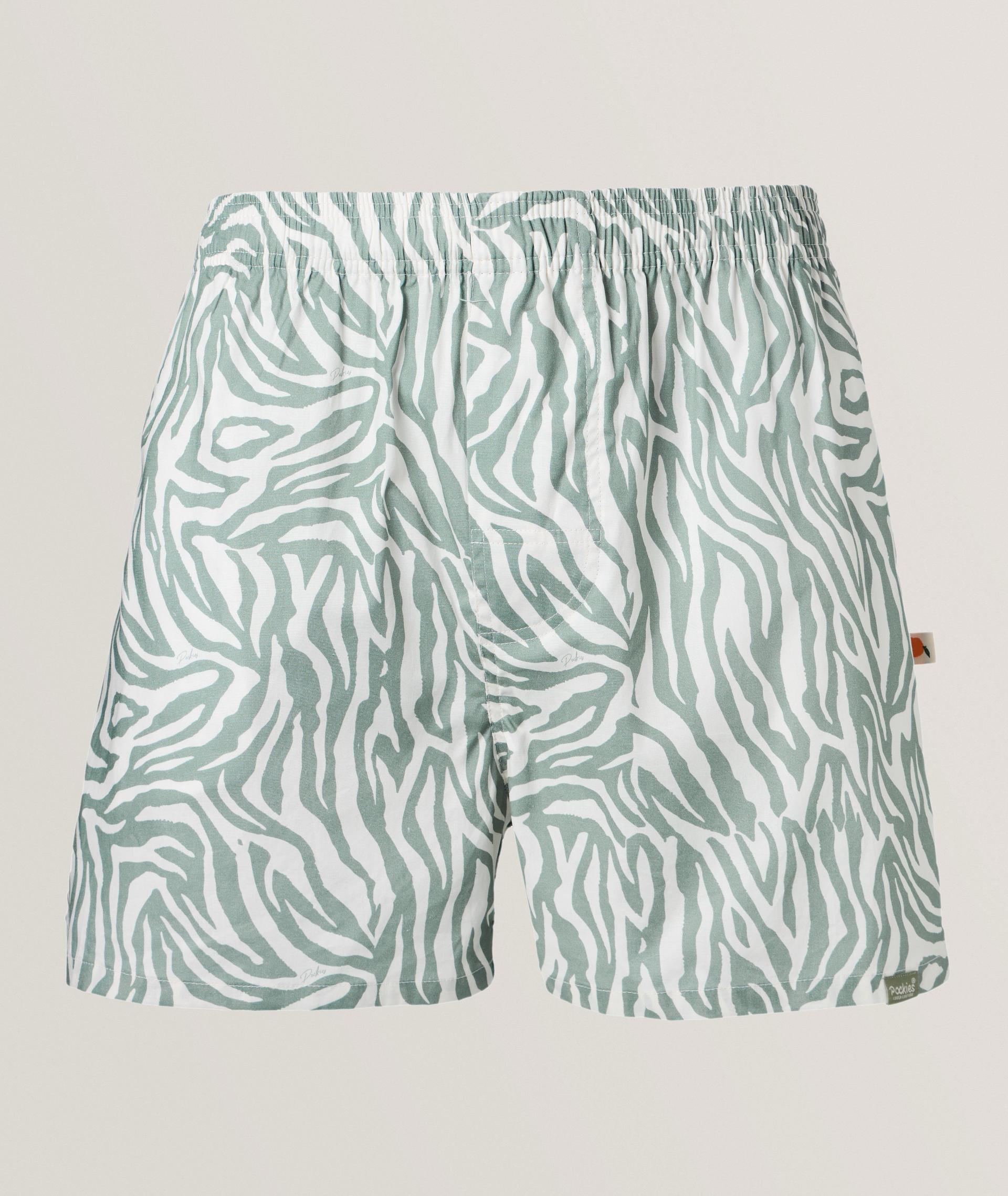 Zebra-Print Cotton Boxers image 0