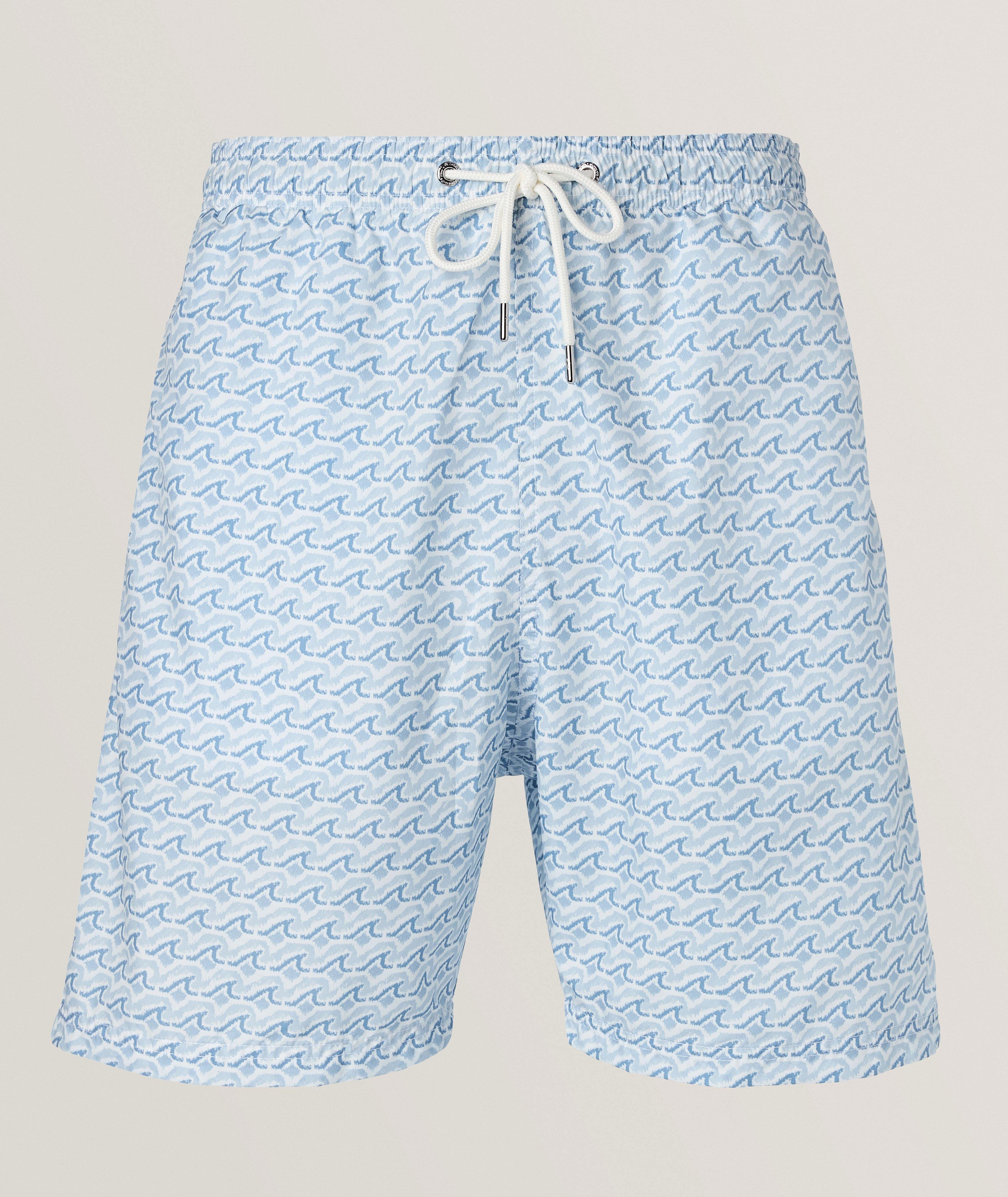 Ensemble, short de bain à motif de requins et pochette de rangement à glissière image 0