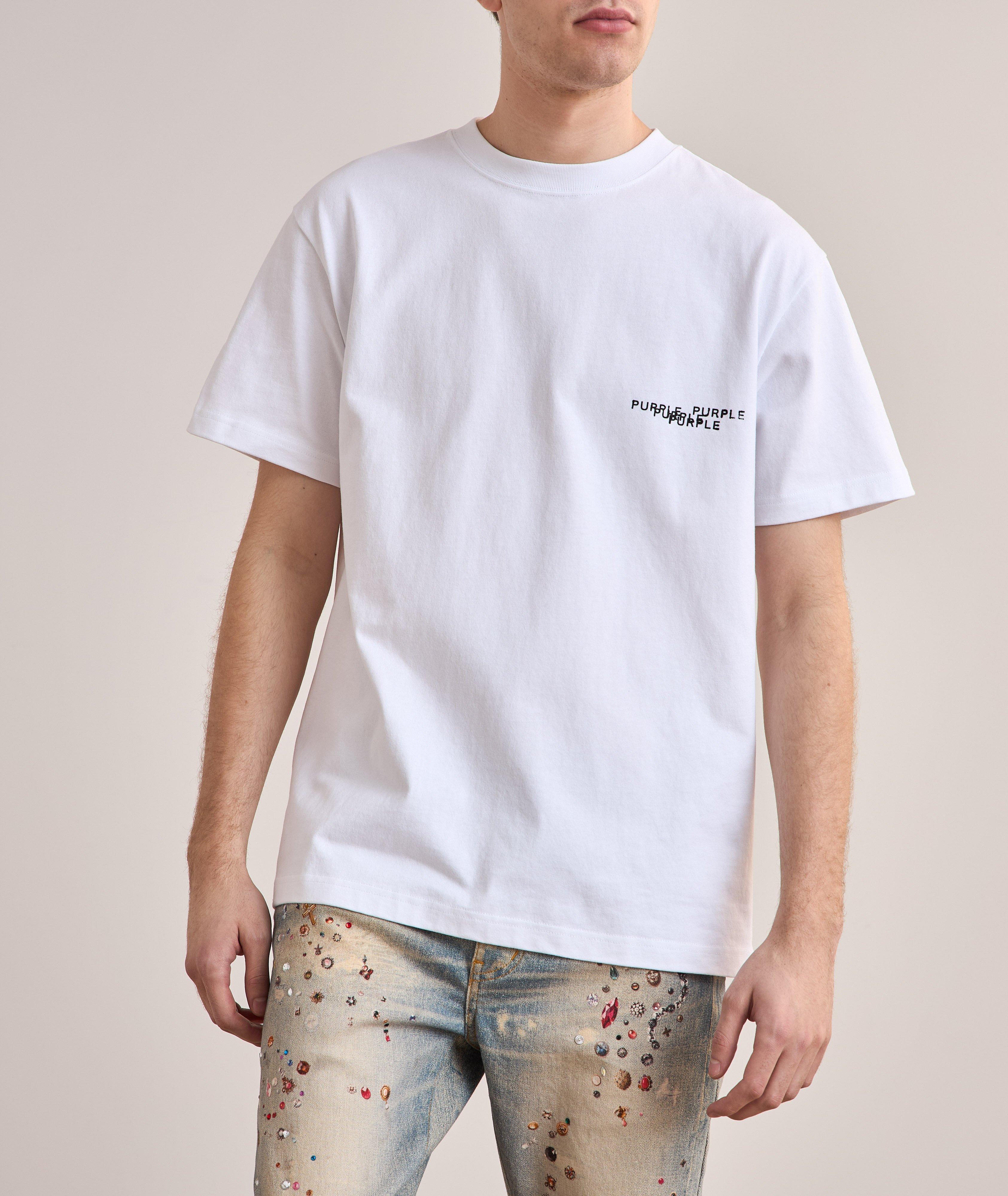 T-shirt en coton avec logo texturé image 2