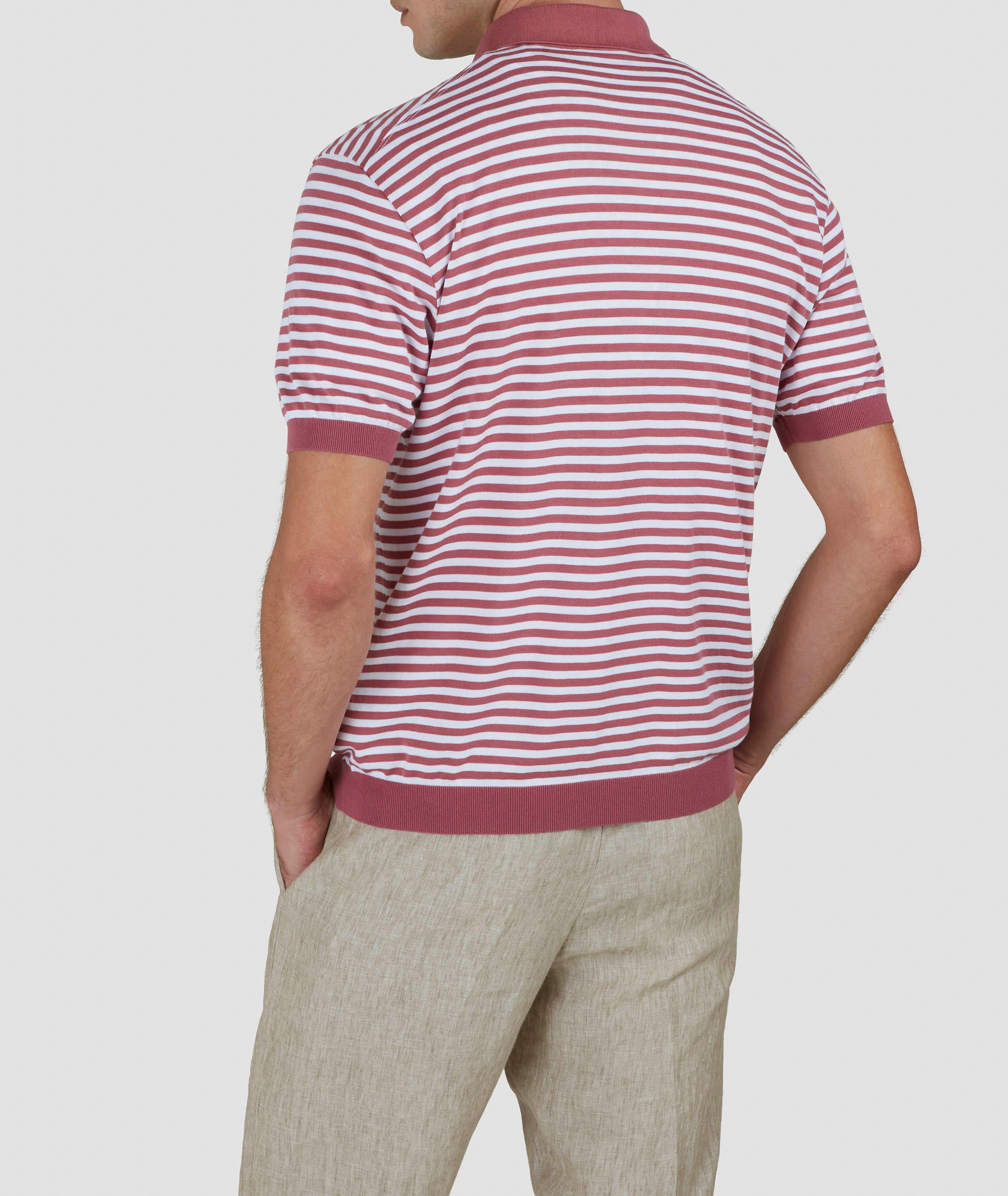 Cotton Stripe Polo Shirt image 3