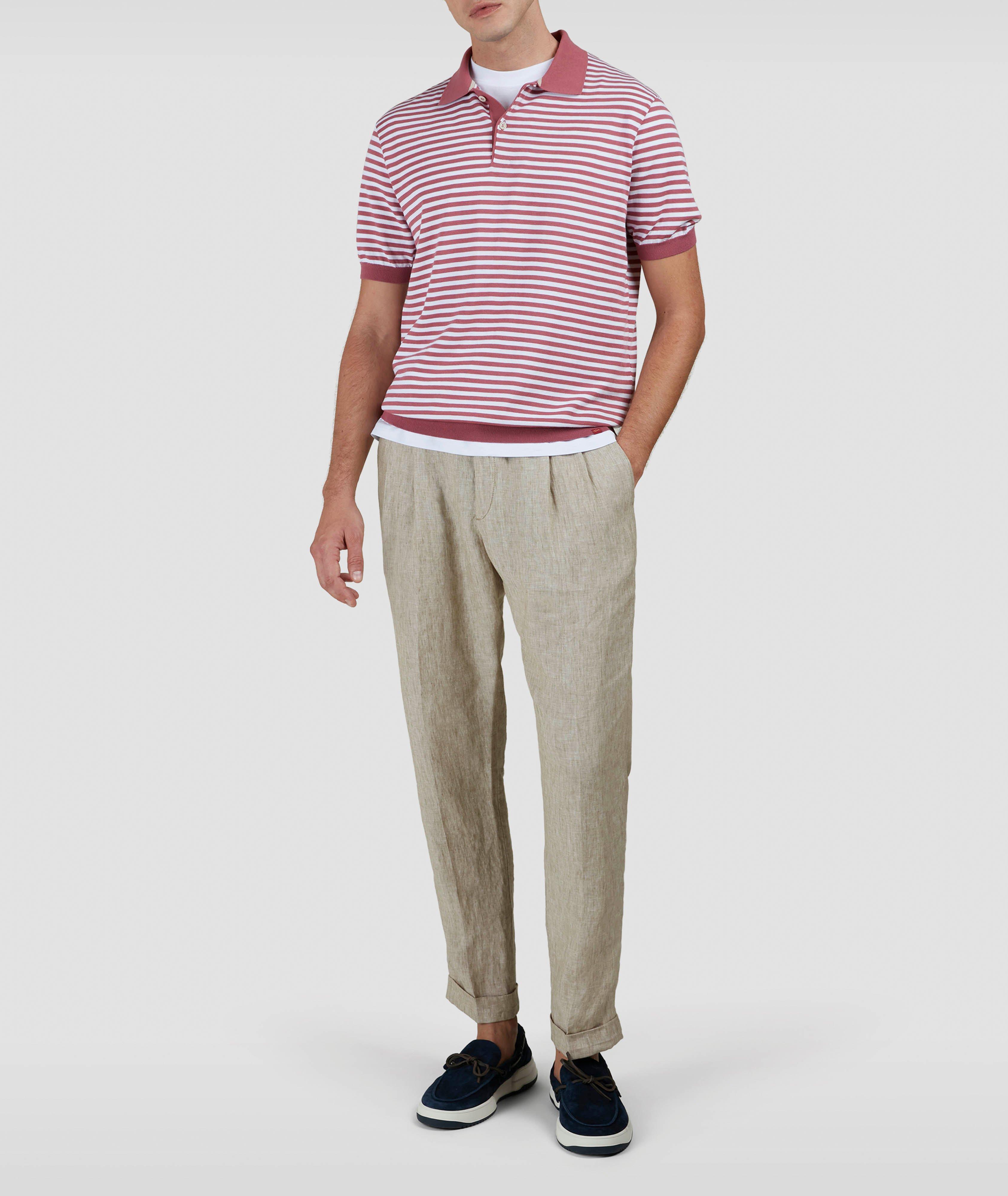Cotton Stripe Polo Shirt image 6