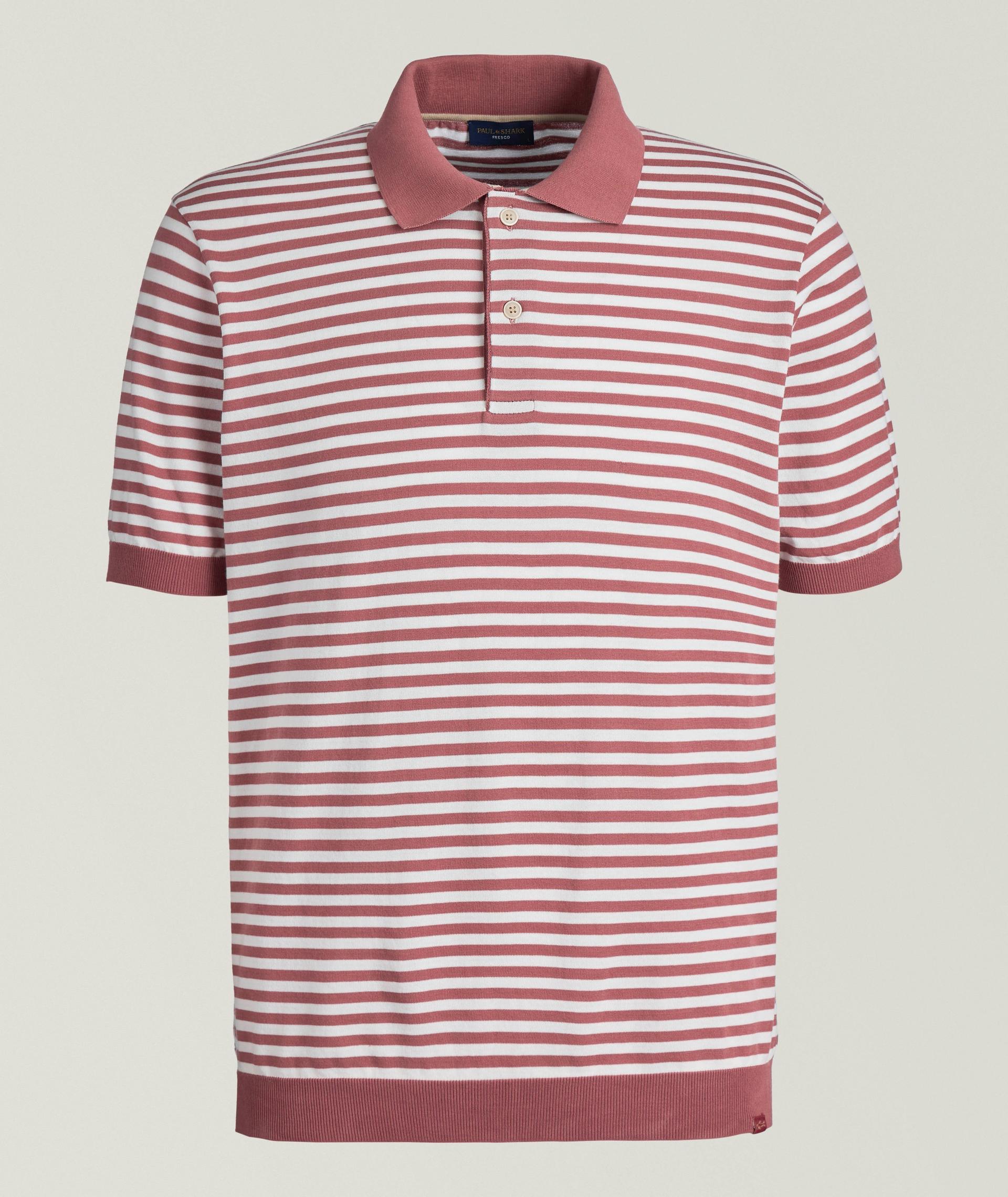 Polo en coton à rayures image 0
