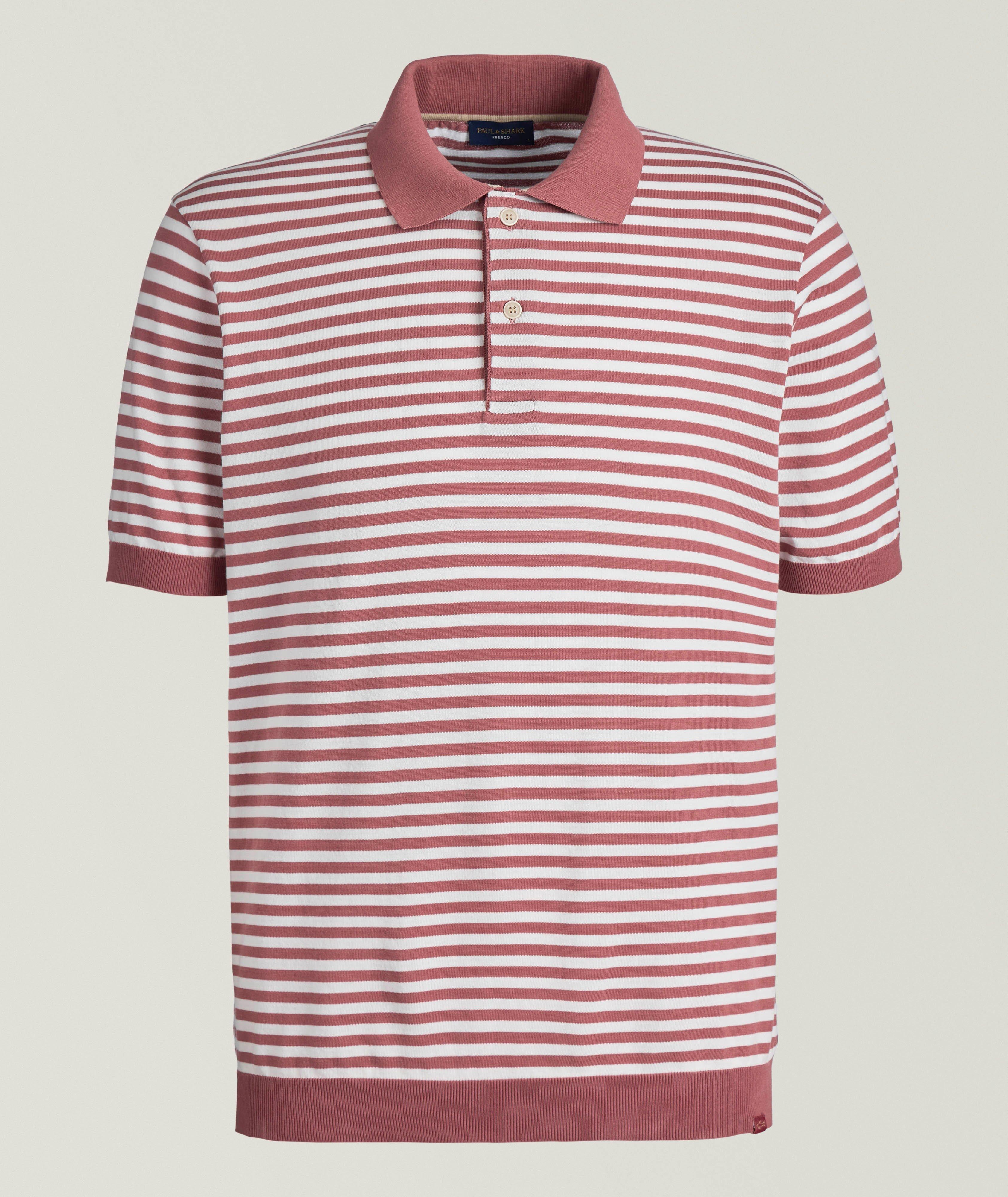 Cotton Stripe Polo Shirt image 0