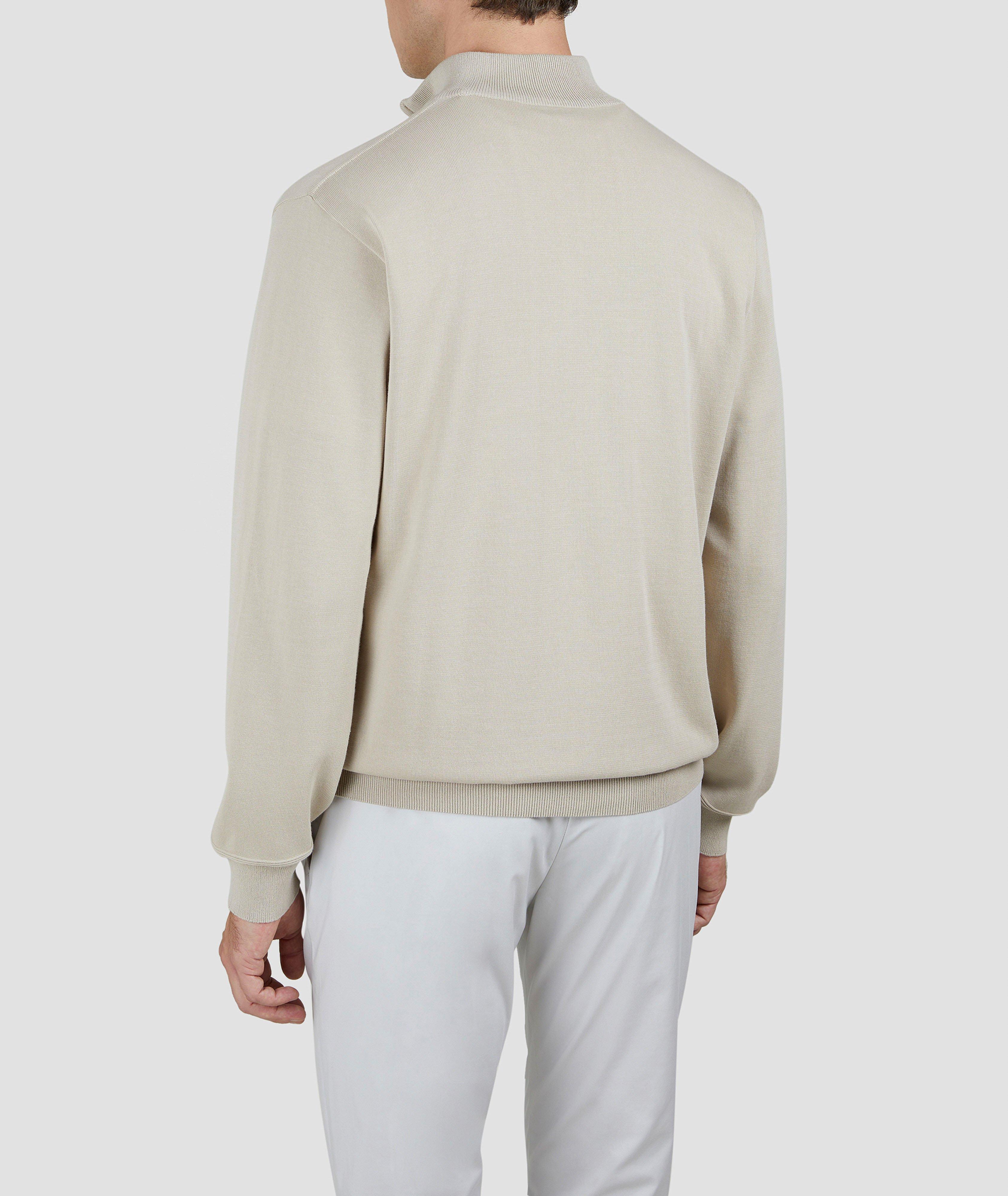 Cotton Quarter-Zip Sweater image 1