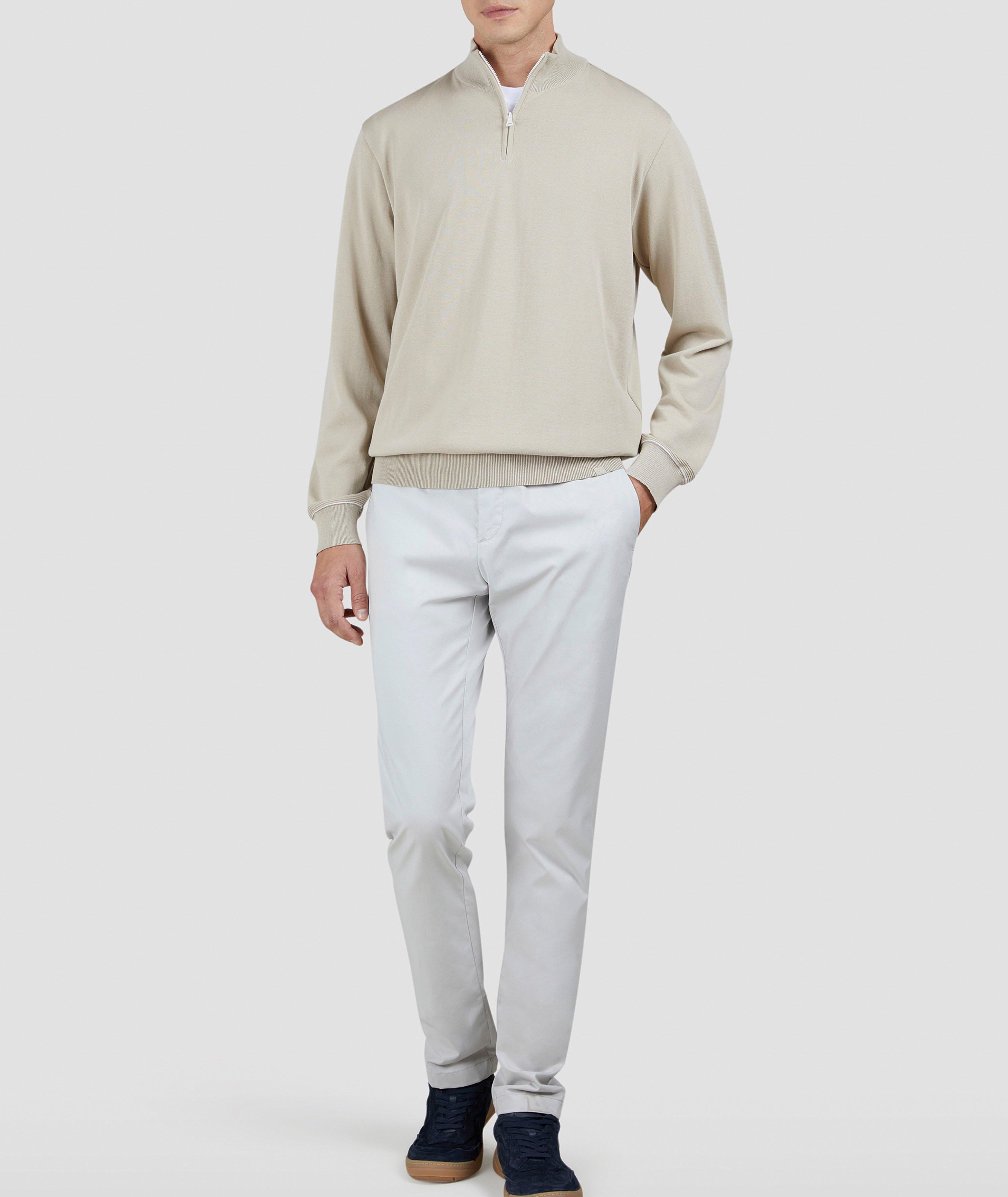 Cotton Quarter-Zip Sweater image 3