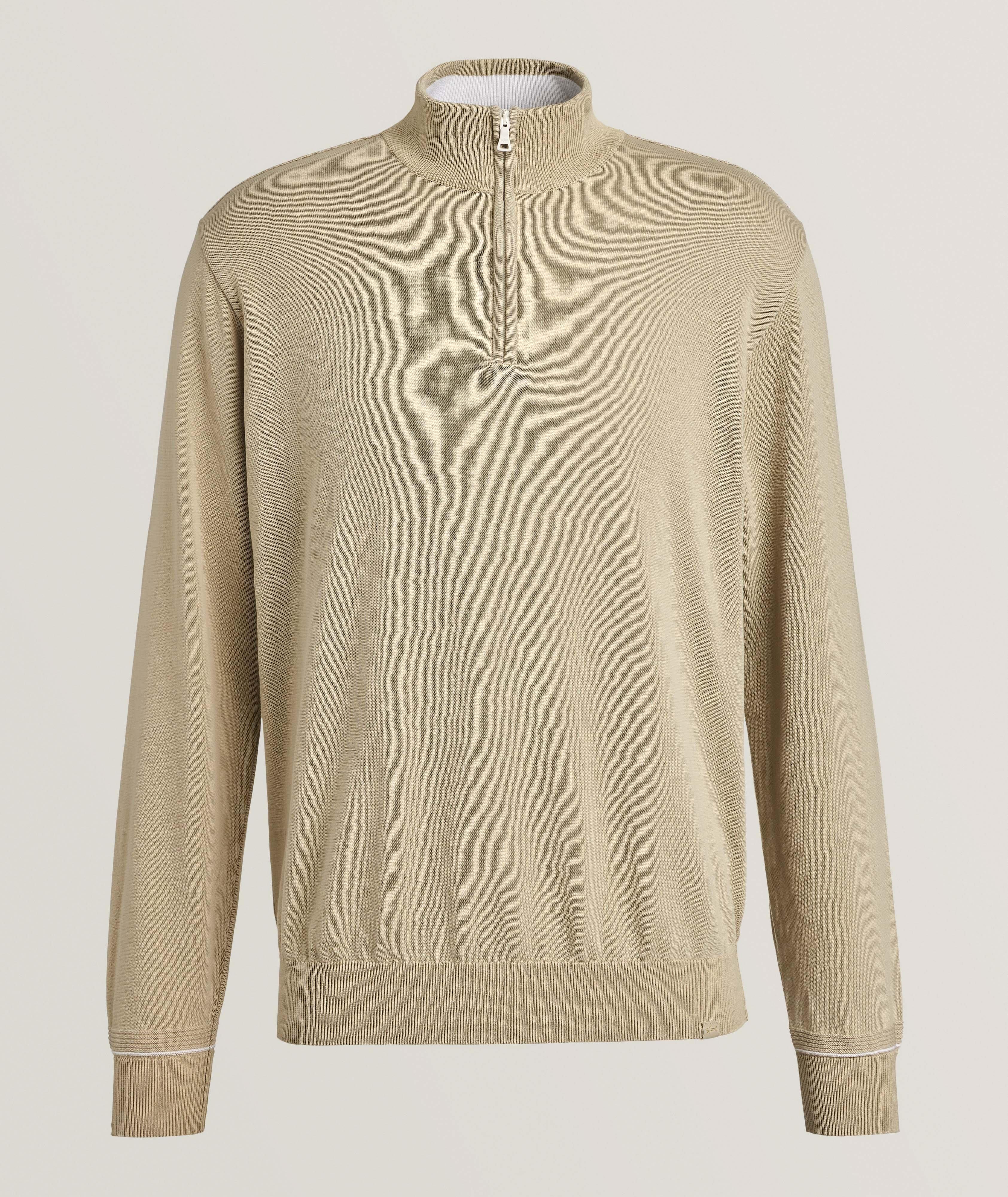 Cotton Quarter-Zip Sweater image 0