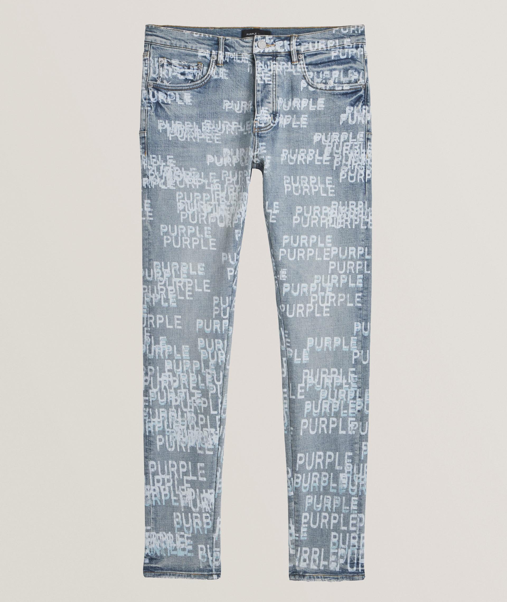 P001 Stretch-Cotton Logo Skinny Jeans image 0