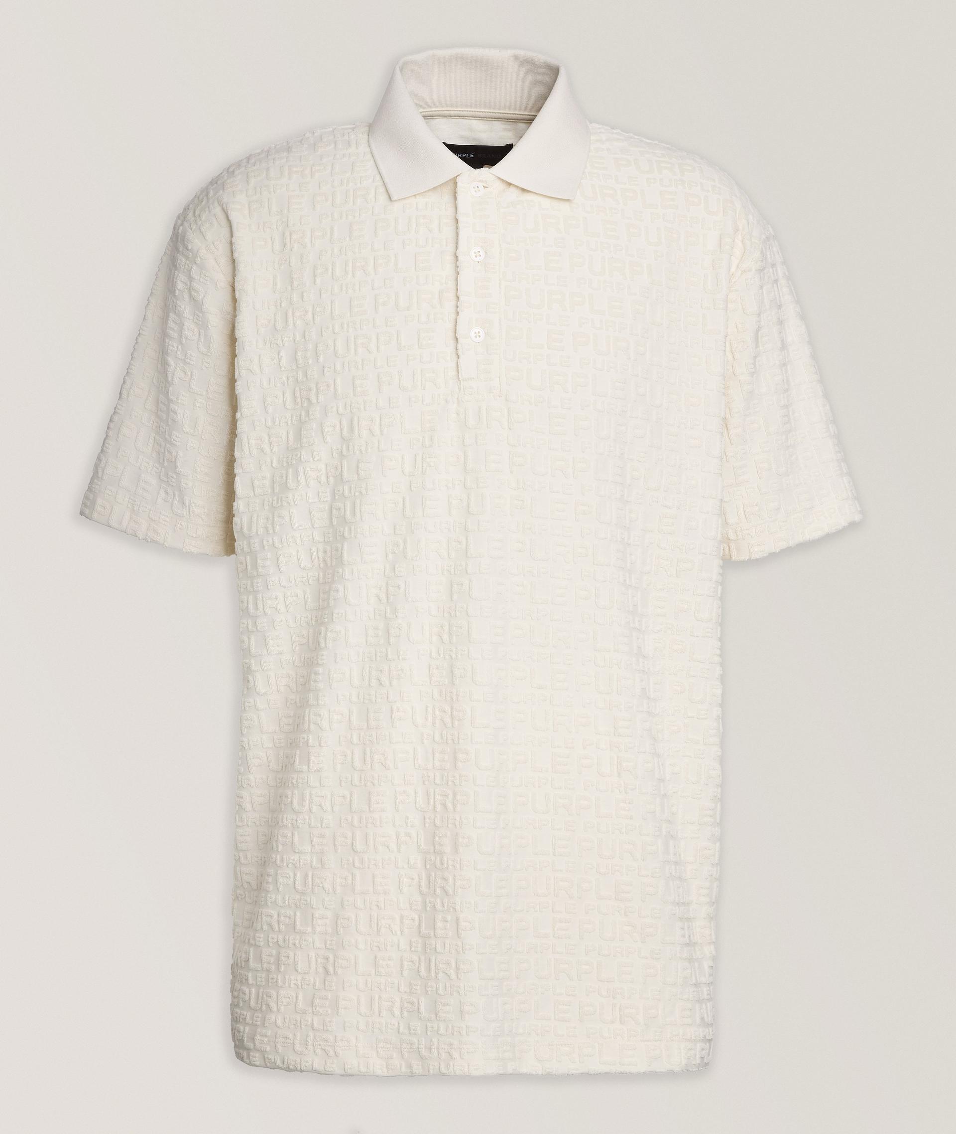 Polo en mélange de coton bouclé image 0