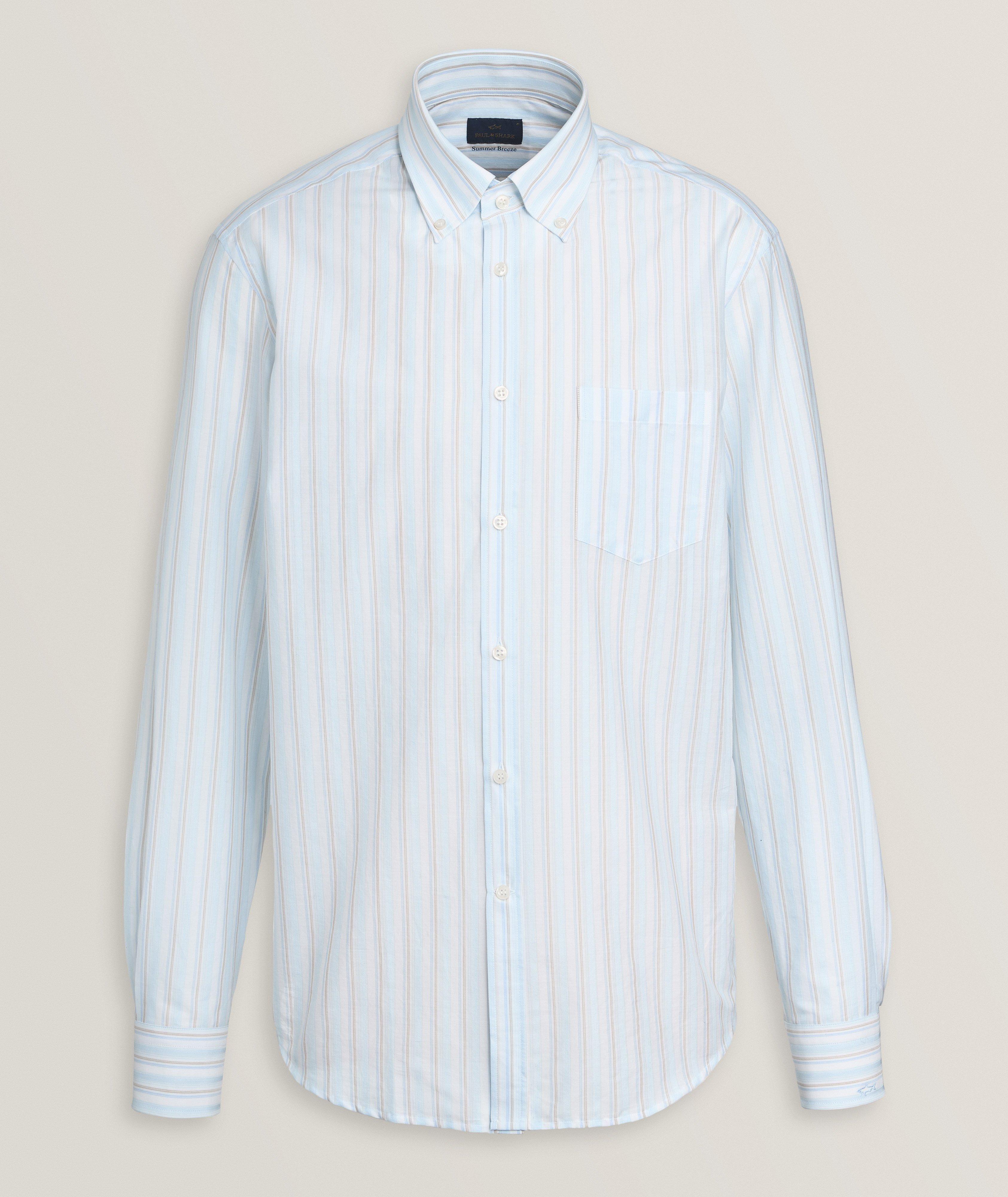 Summer Breeze Striped Cotton Shirt image 0