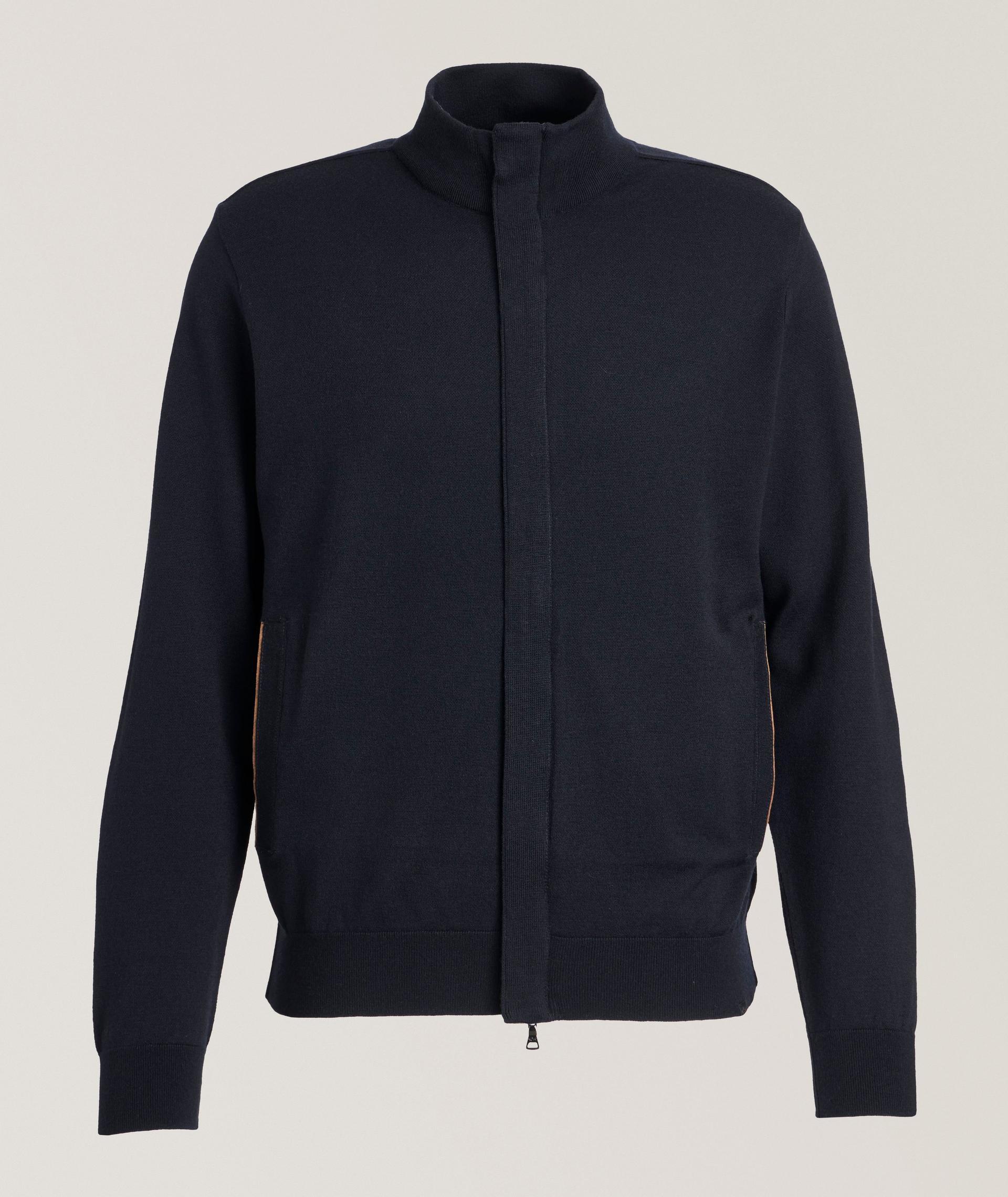 Hybrid Full-Zip Piping Sweater  image 0