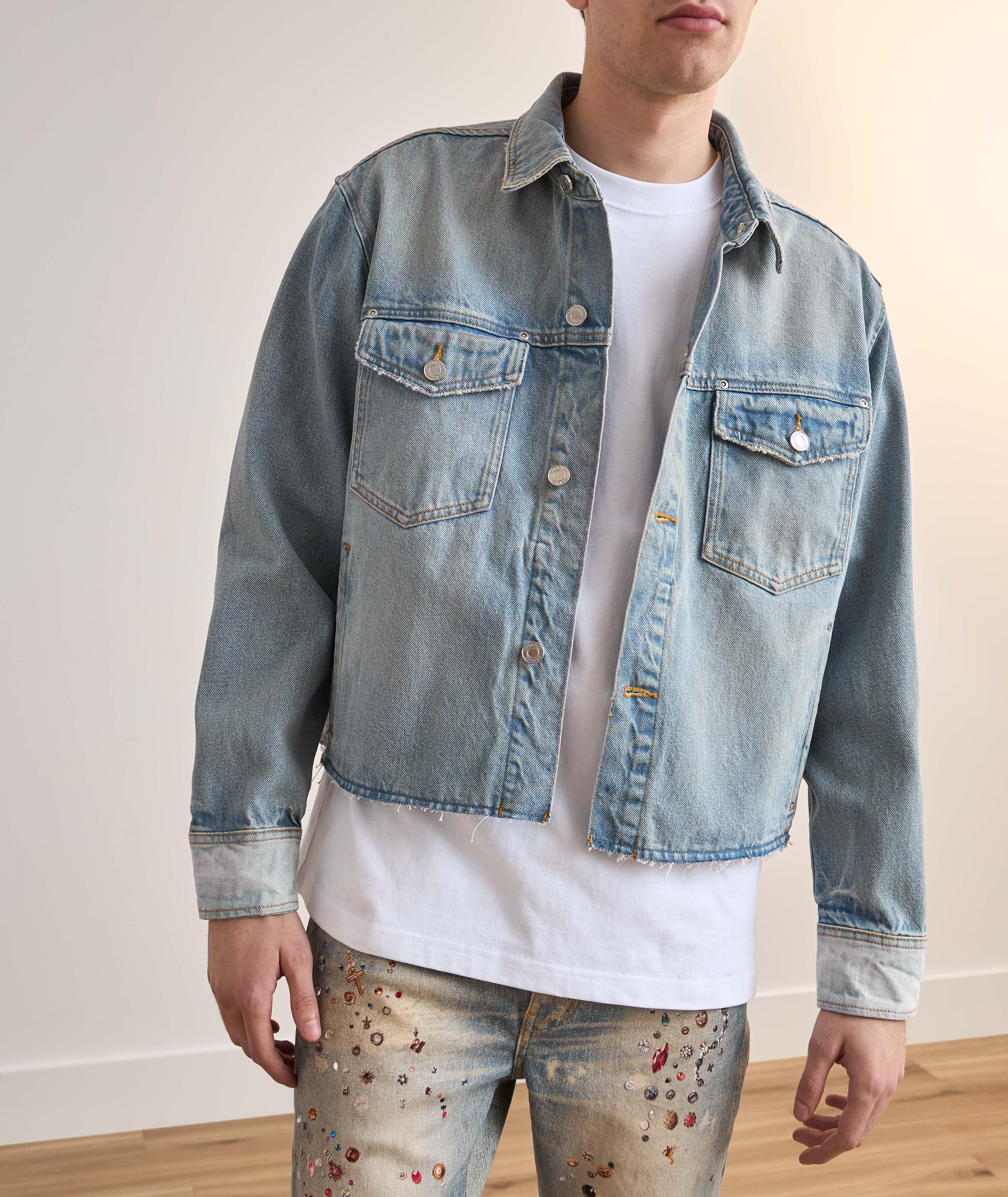 Basalt Cropped Raw Denim Jacket  image 1