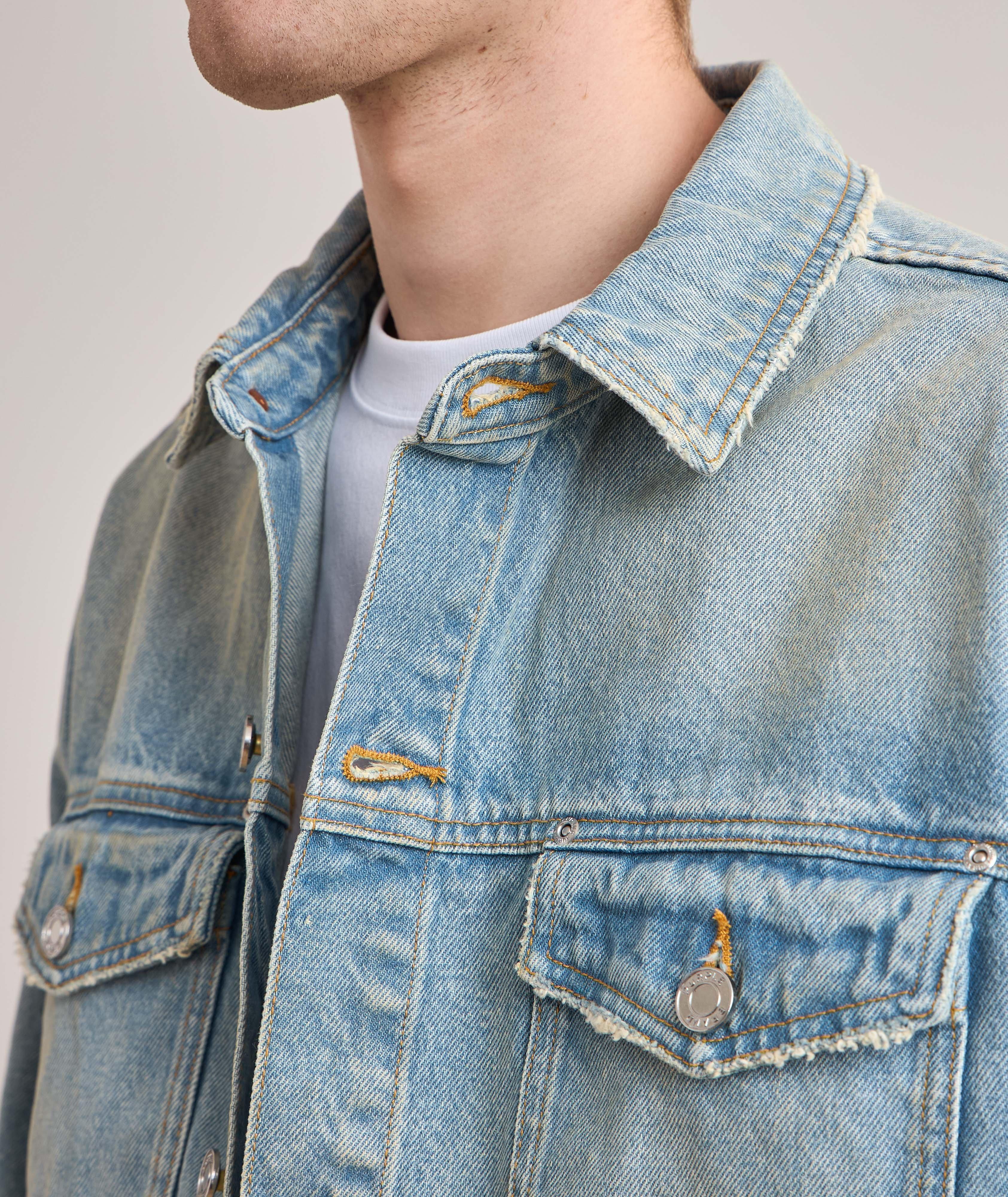 Basalt Cropped Raw Denim Jacket  image 3