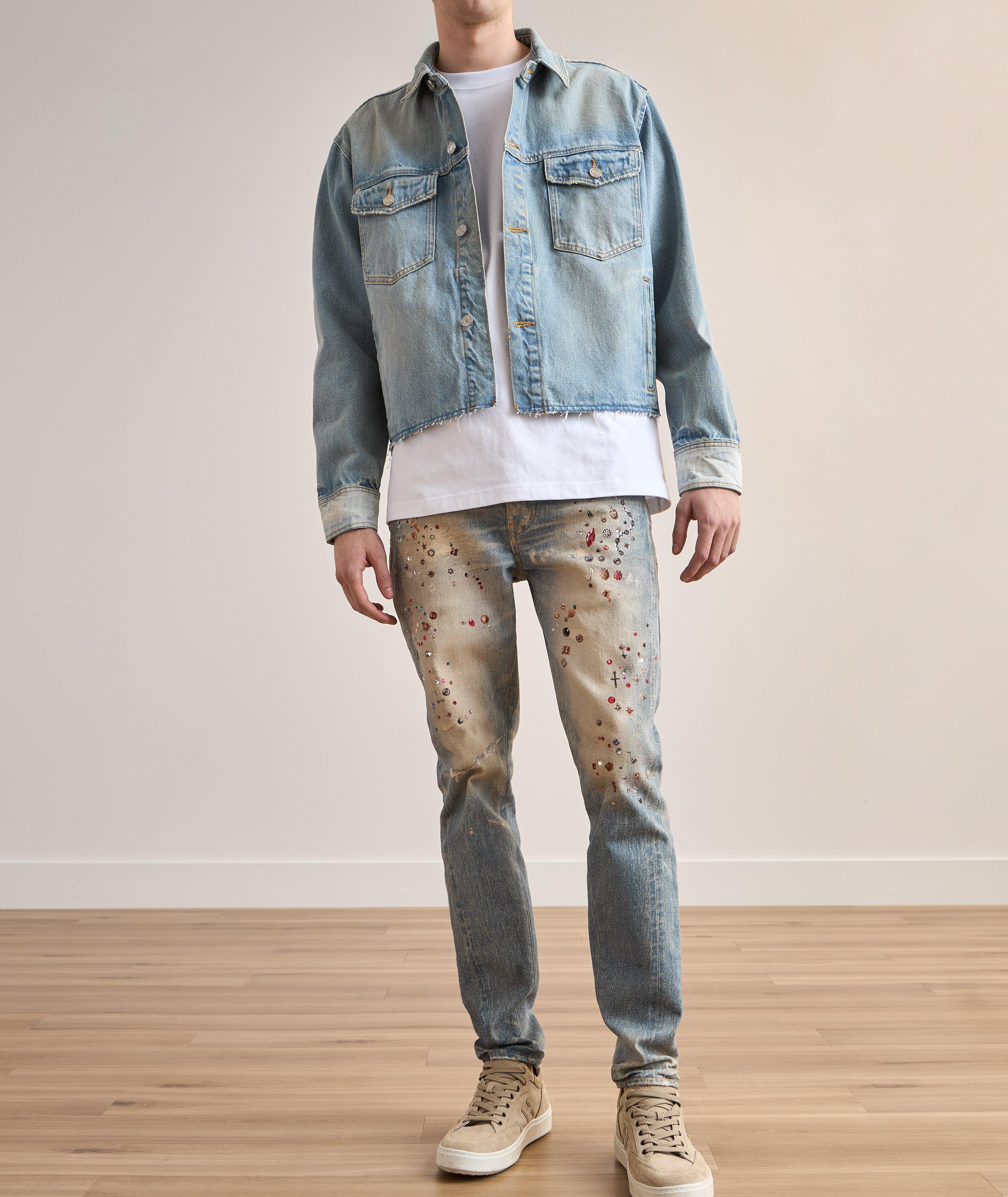 Basalt Cropped Raw Denim Jacket  image 4