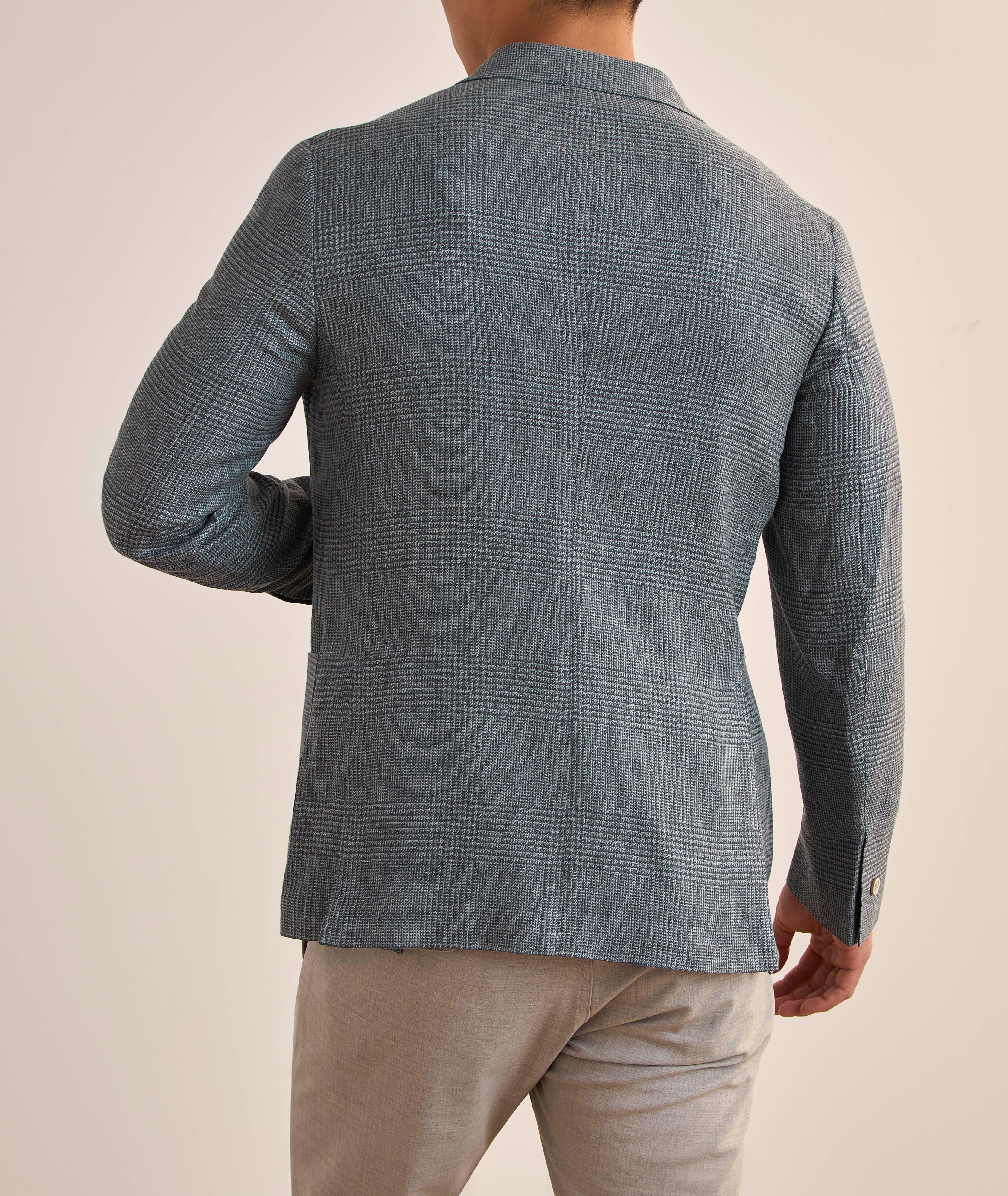Glen Plaid Linen-Wool Sport Jacket  image 2