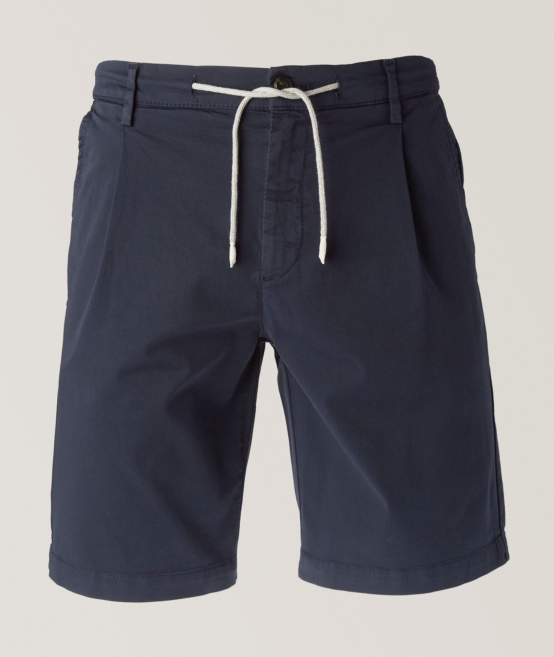 Drawstring Stretch-Cotton Chino Shorts image 0