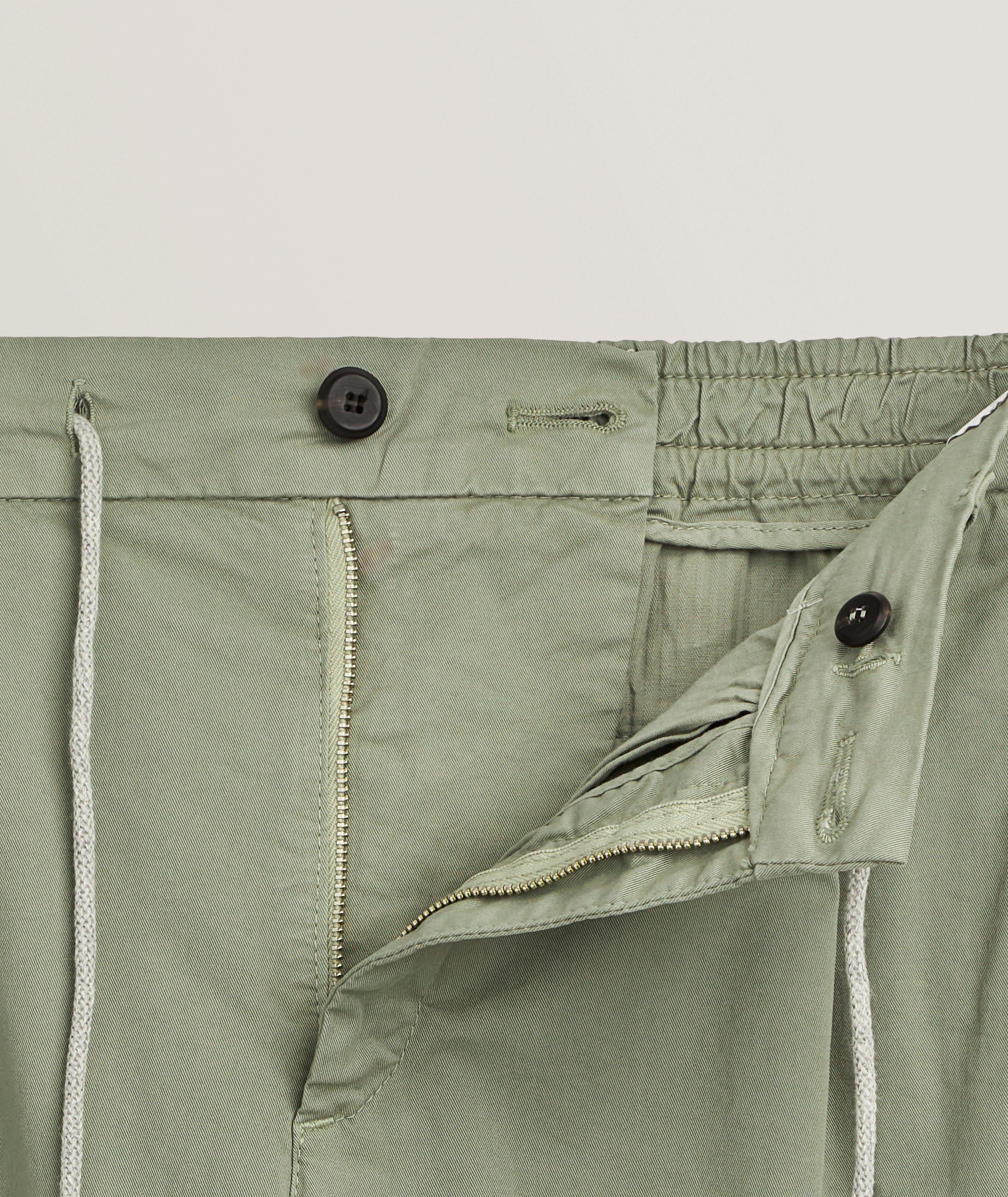 Stretch-Cotton Tapered Pants image 3