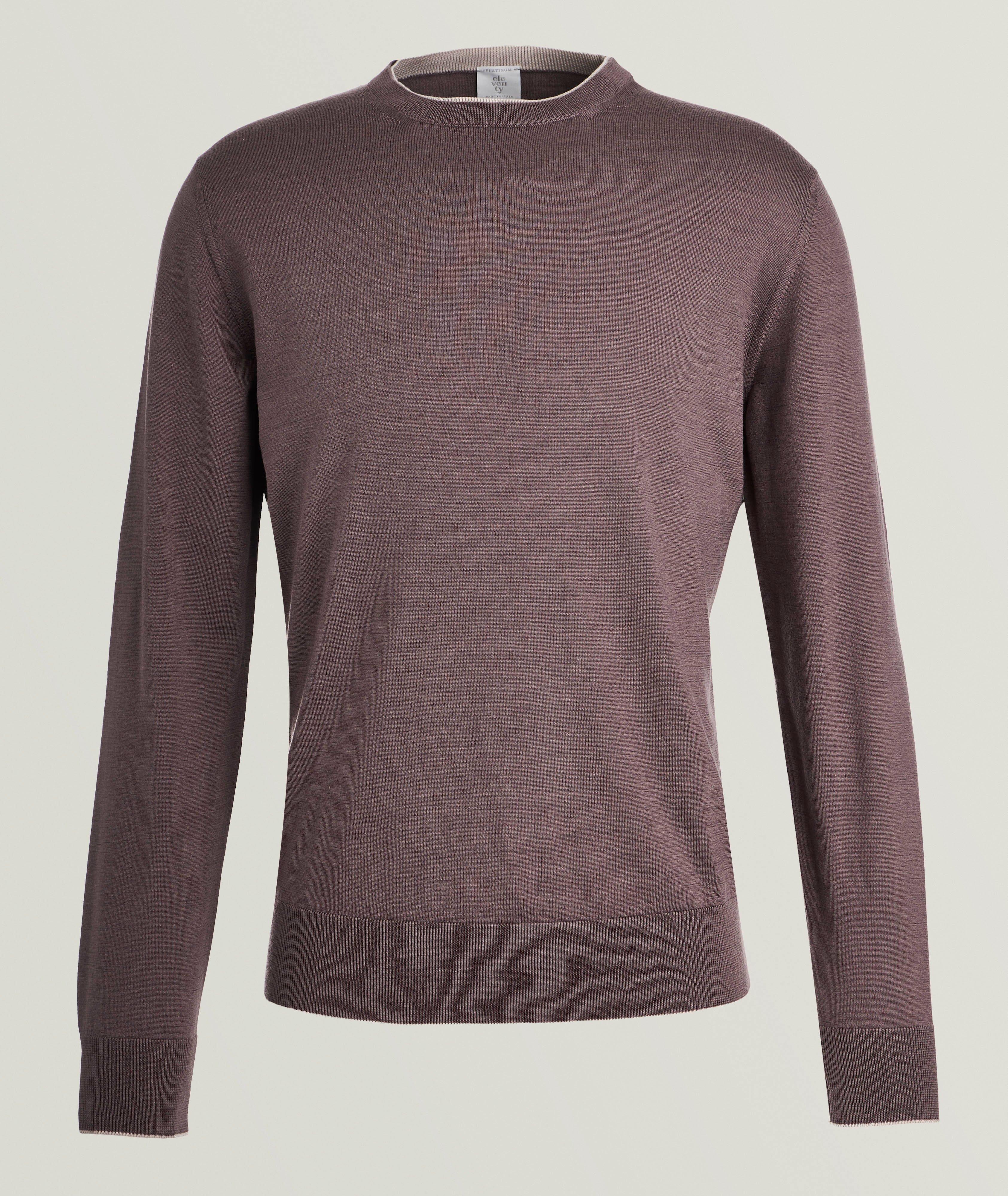 Wool-Silk Tipped Crewneck Sweater  image 0