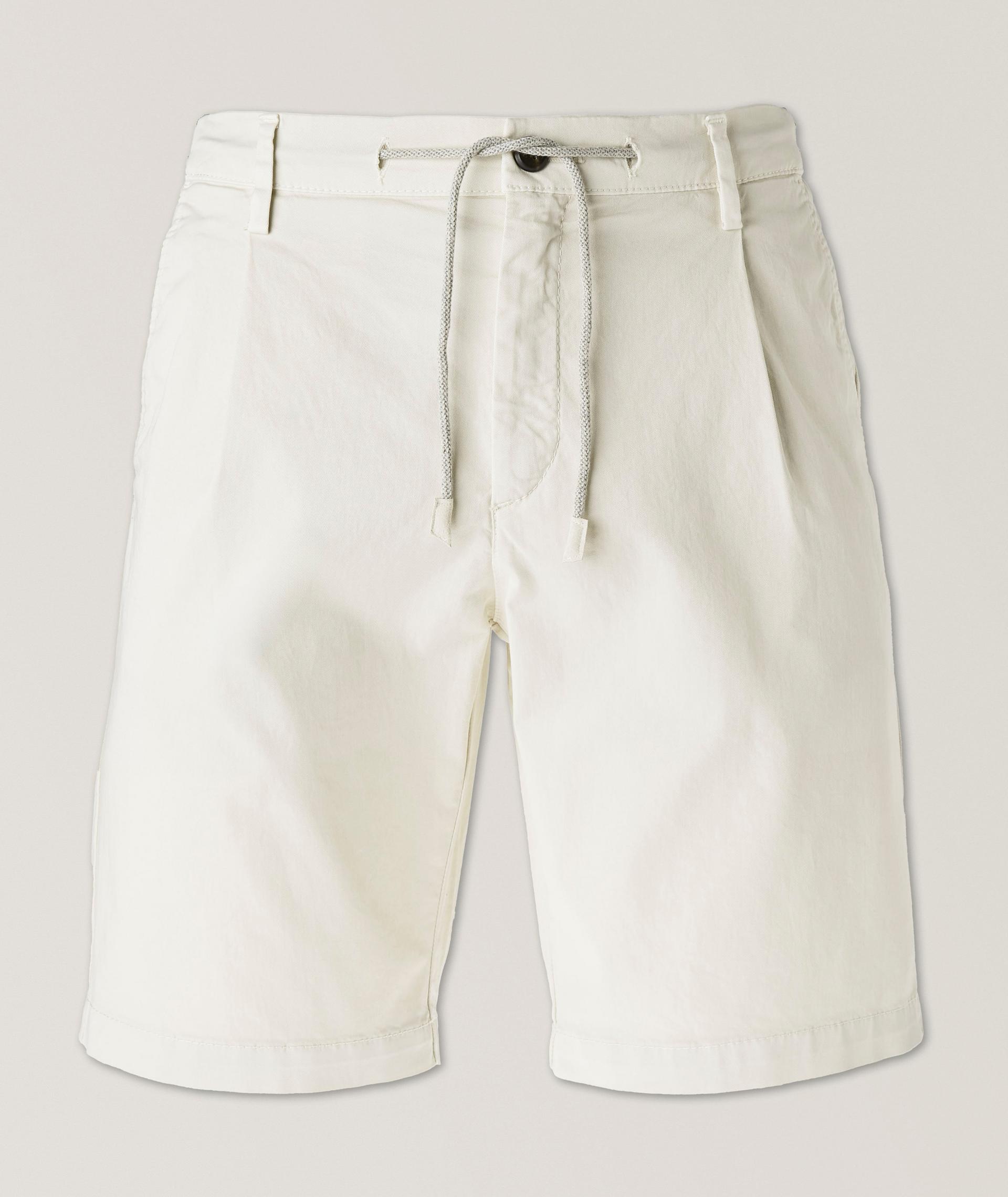 Drawstring Stretch-Cotton Chino Shorts image 0