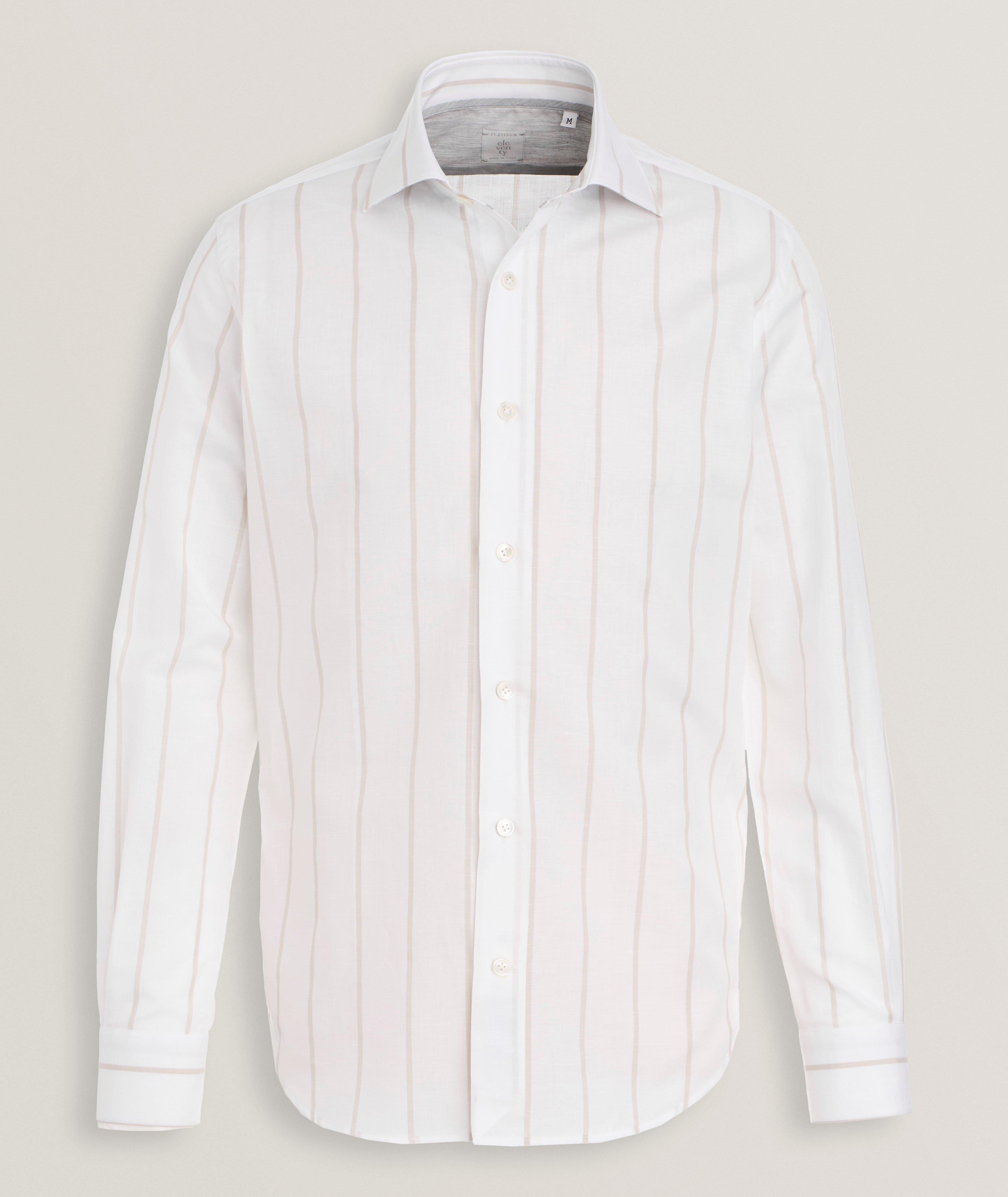 Striped Cotton-Linen Shirt image 0