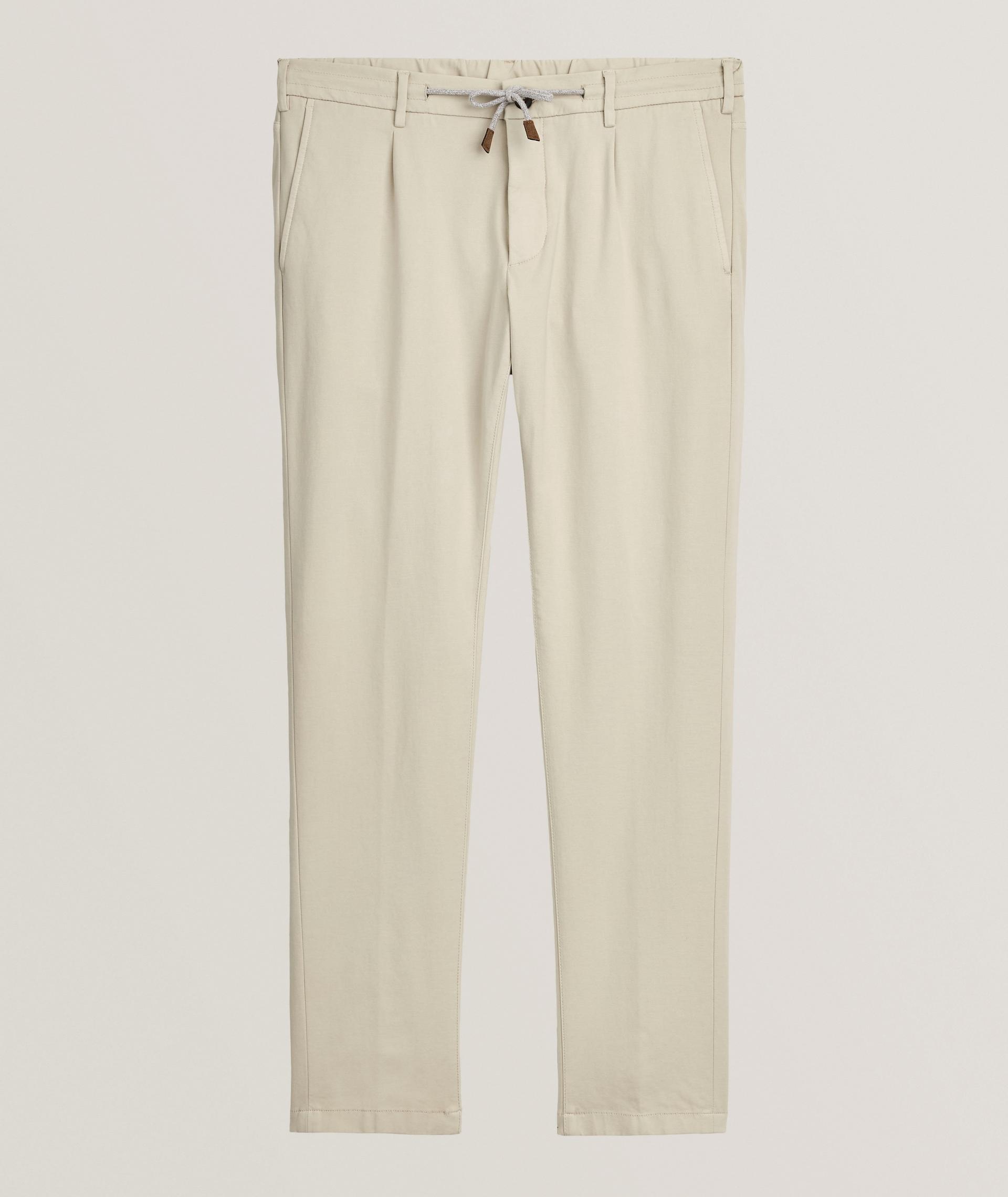 Super Stretch-Cotton Tapered Pants image 0
