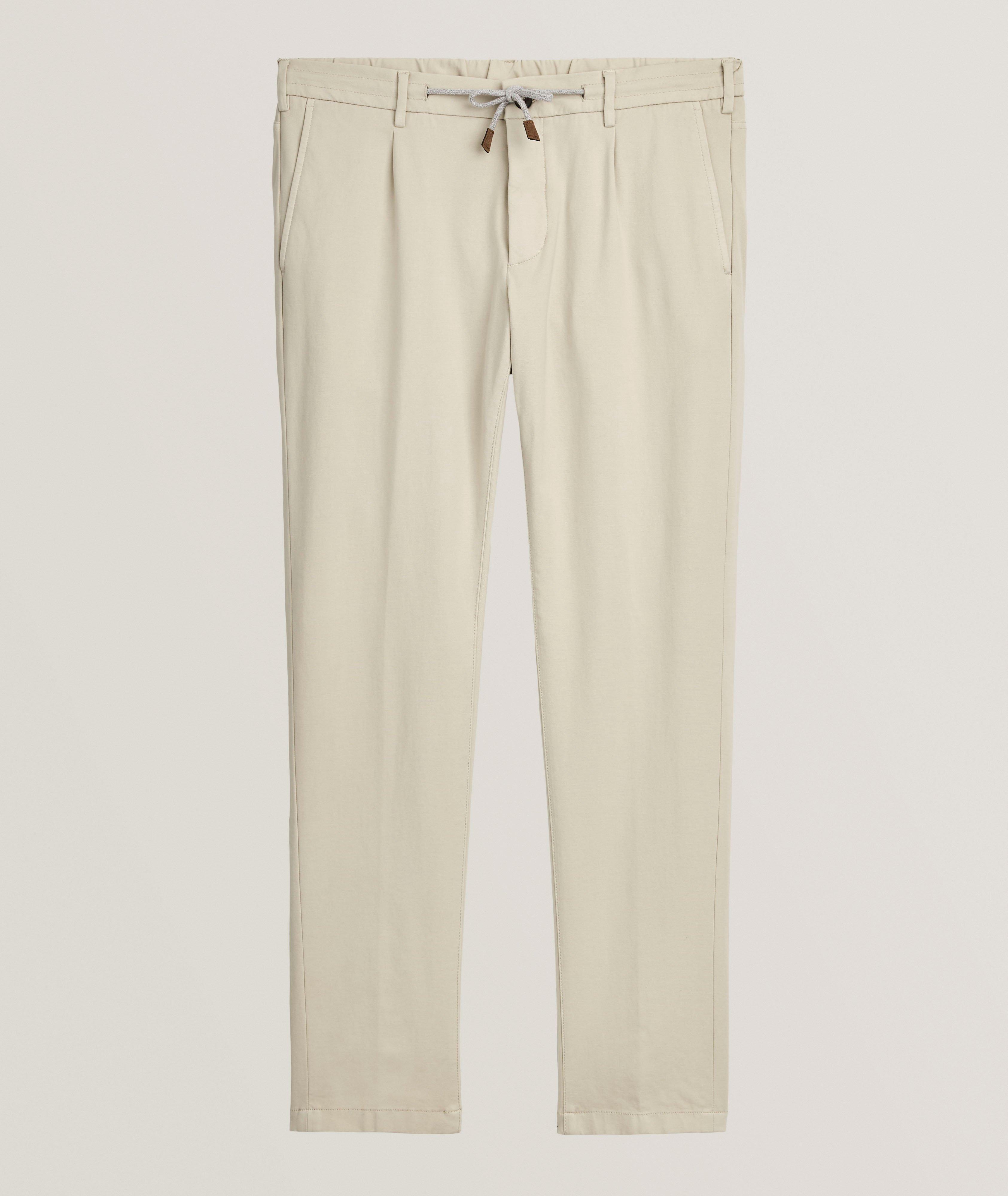 Super Stretch-Cotton Tapered Pants image 0