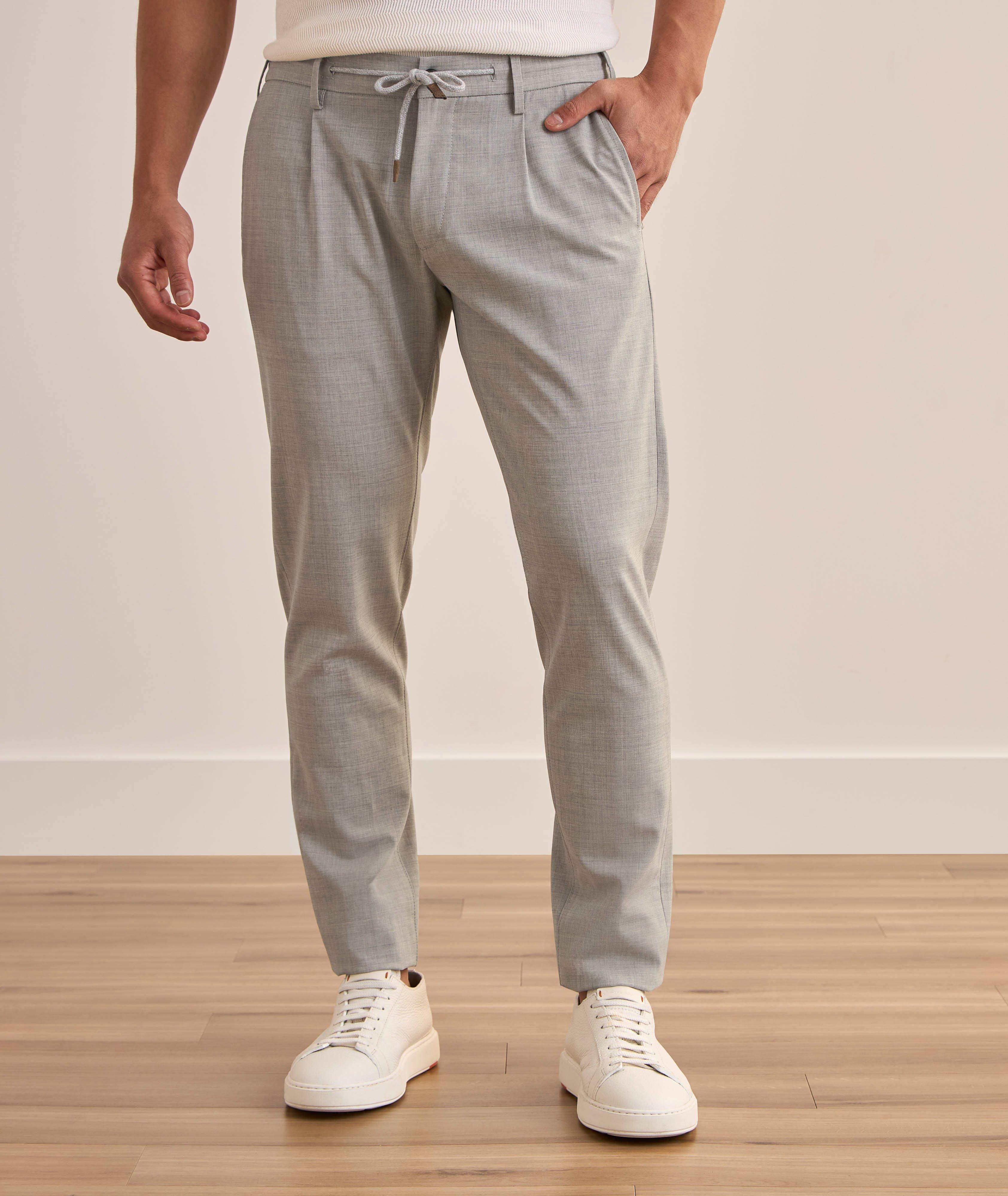 Pantalon en laine extensible à cordon image 1
