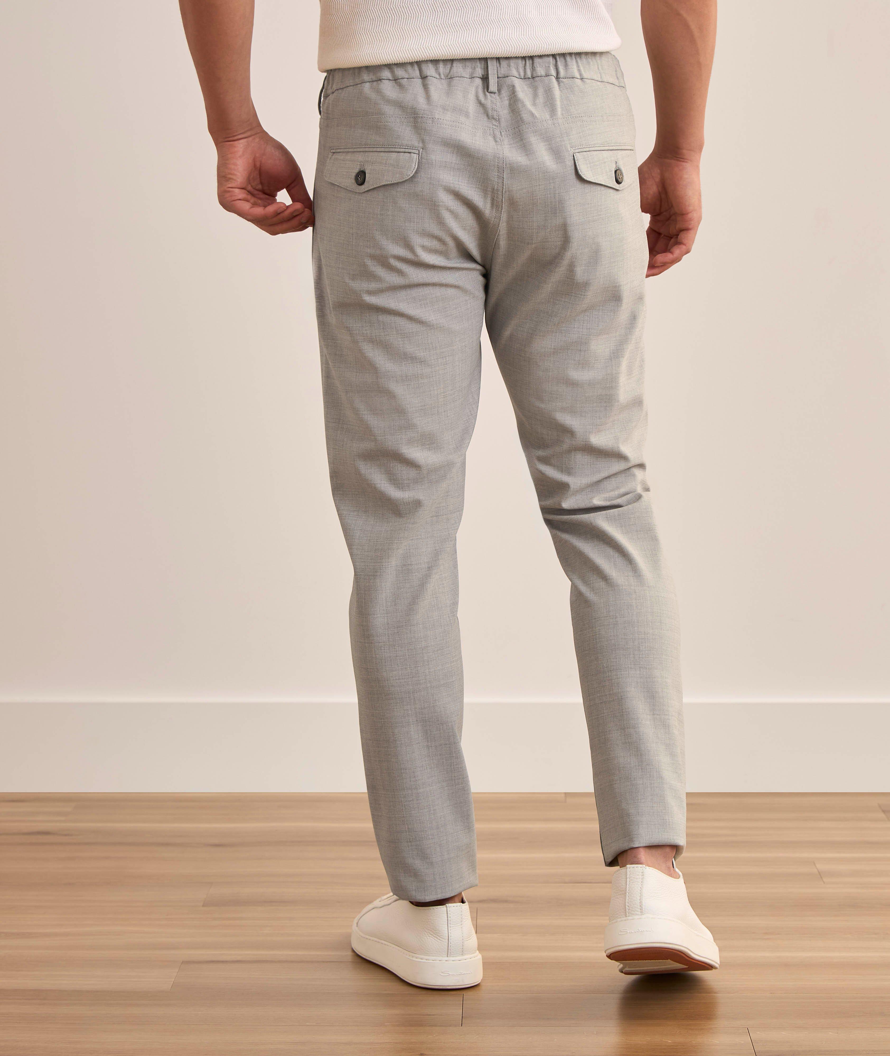 Pantalon en laine extensible à cordon image 2