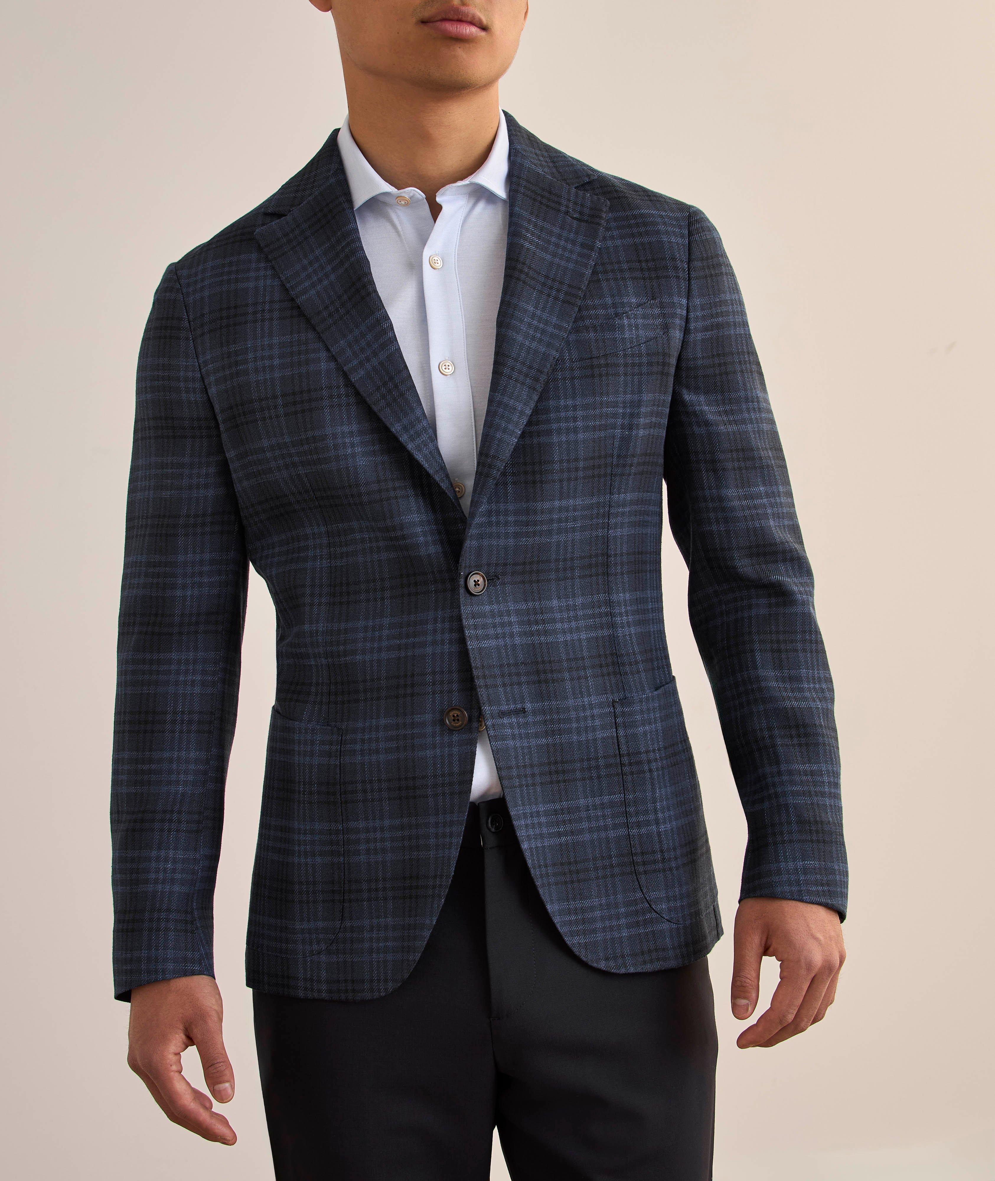 Plaid Linen-Blend Sport Jacket image 1