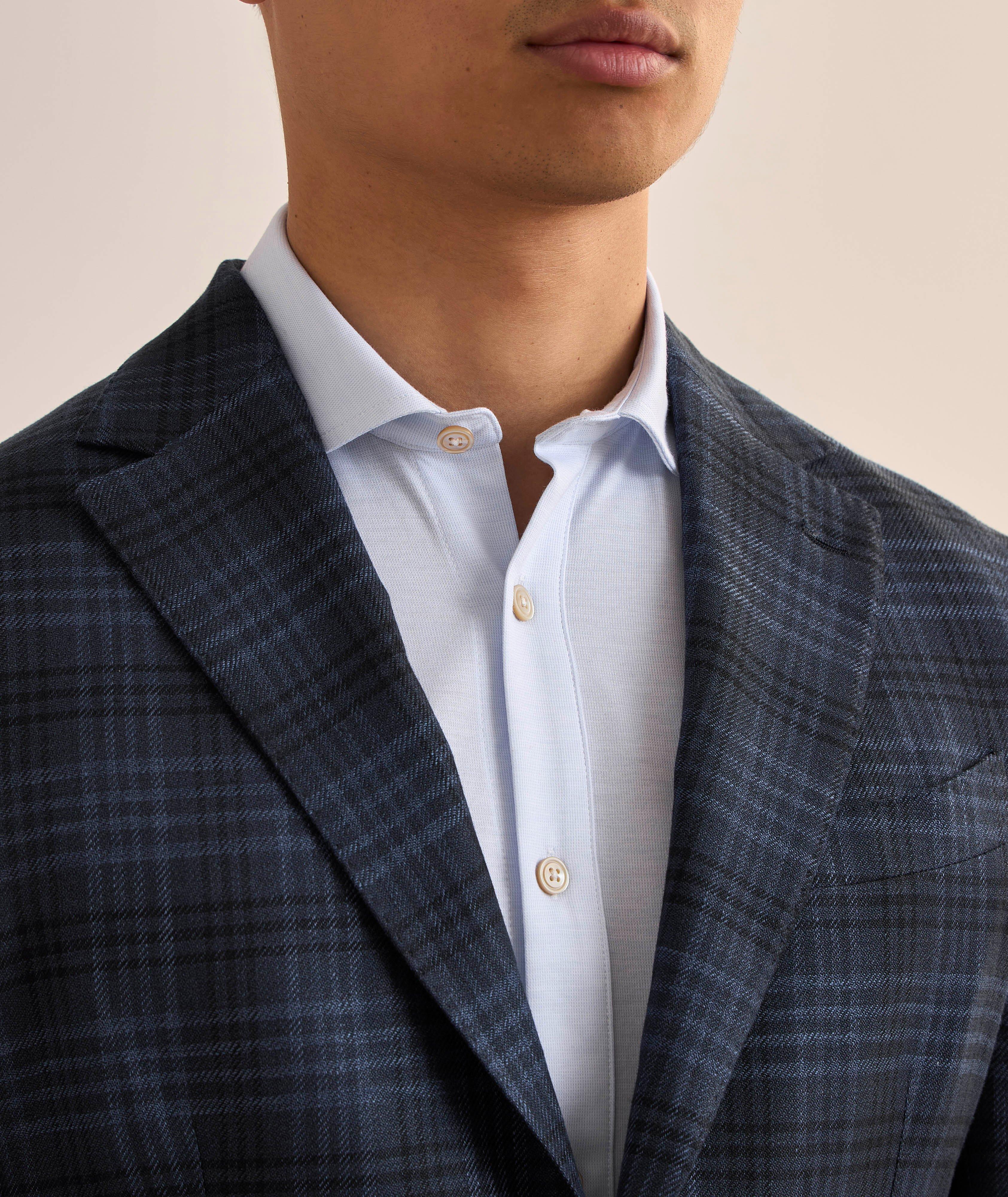 Plaid Linen-Blend Sport Jacket image 3