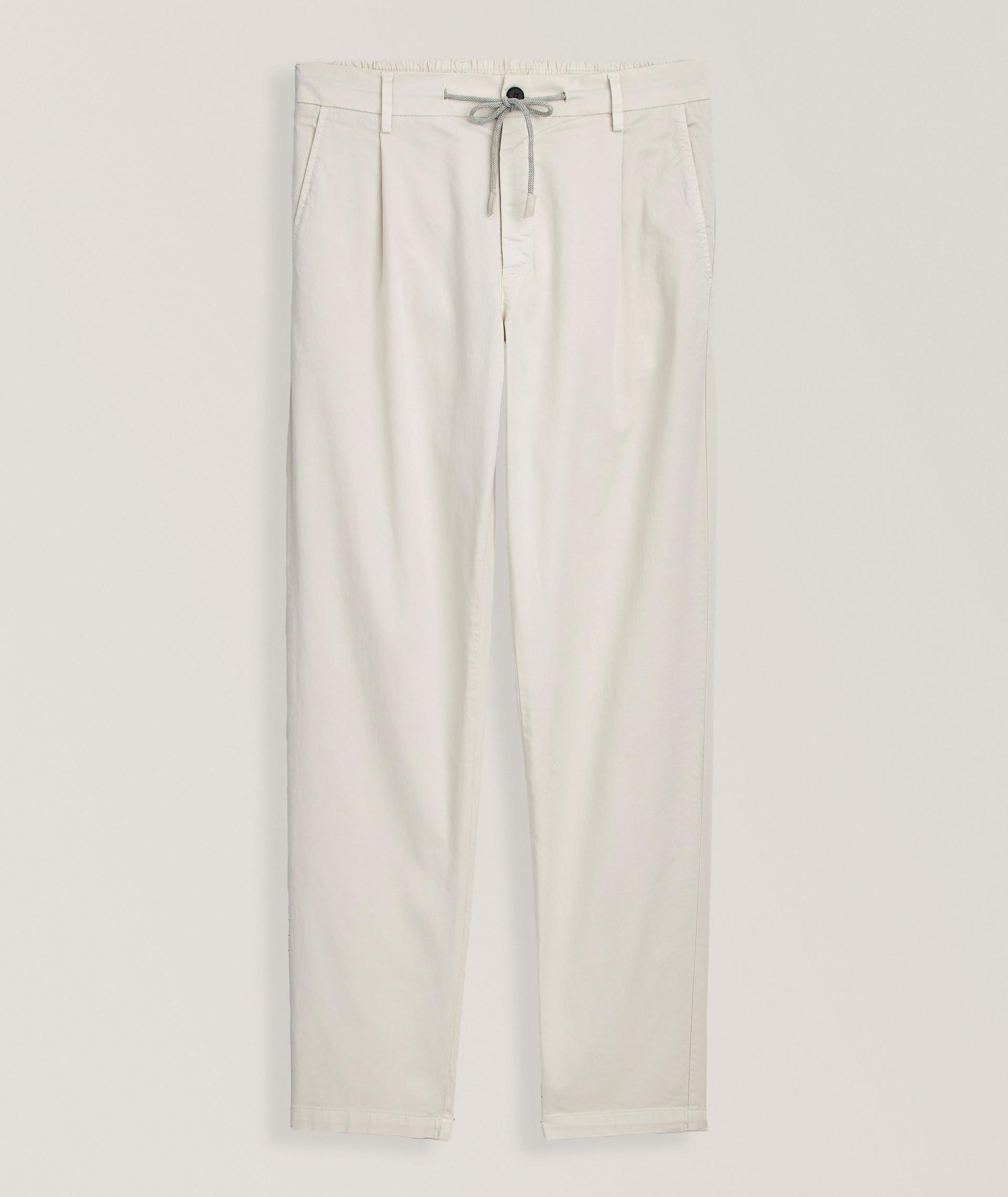 Stretch-Cotton Tapered Pants image 0