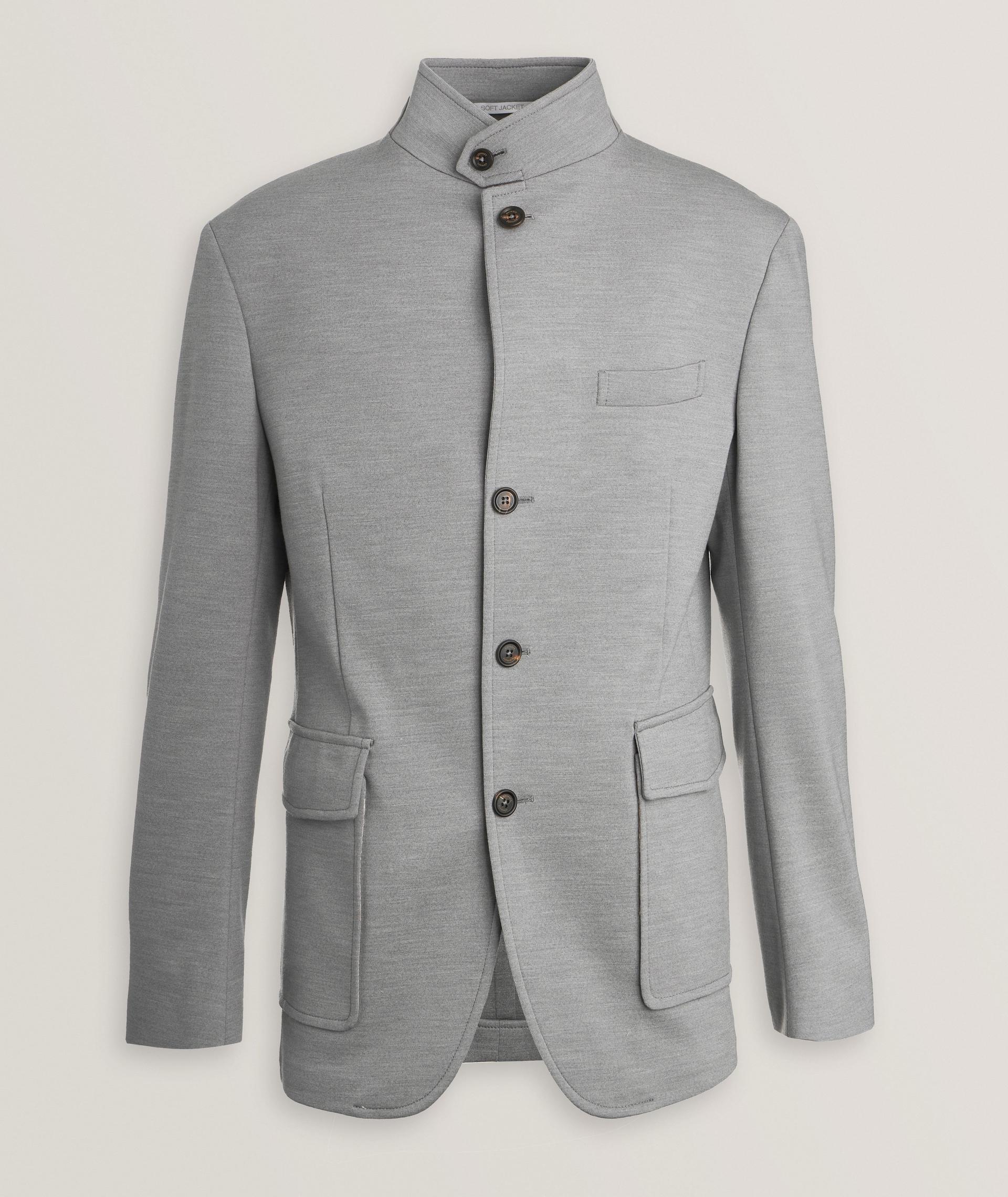 Blazer en lainage à col montant image 0