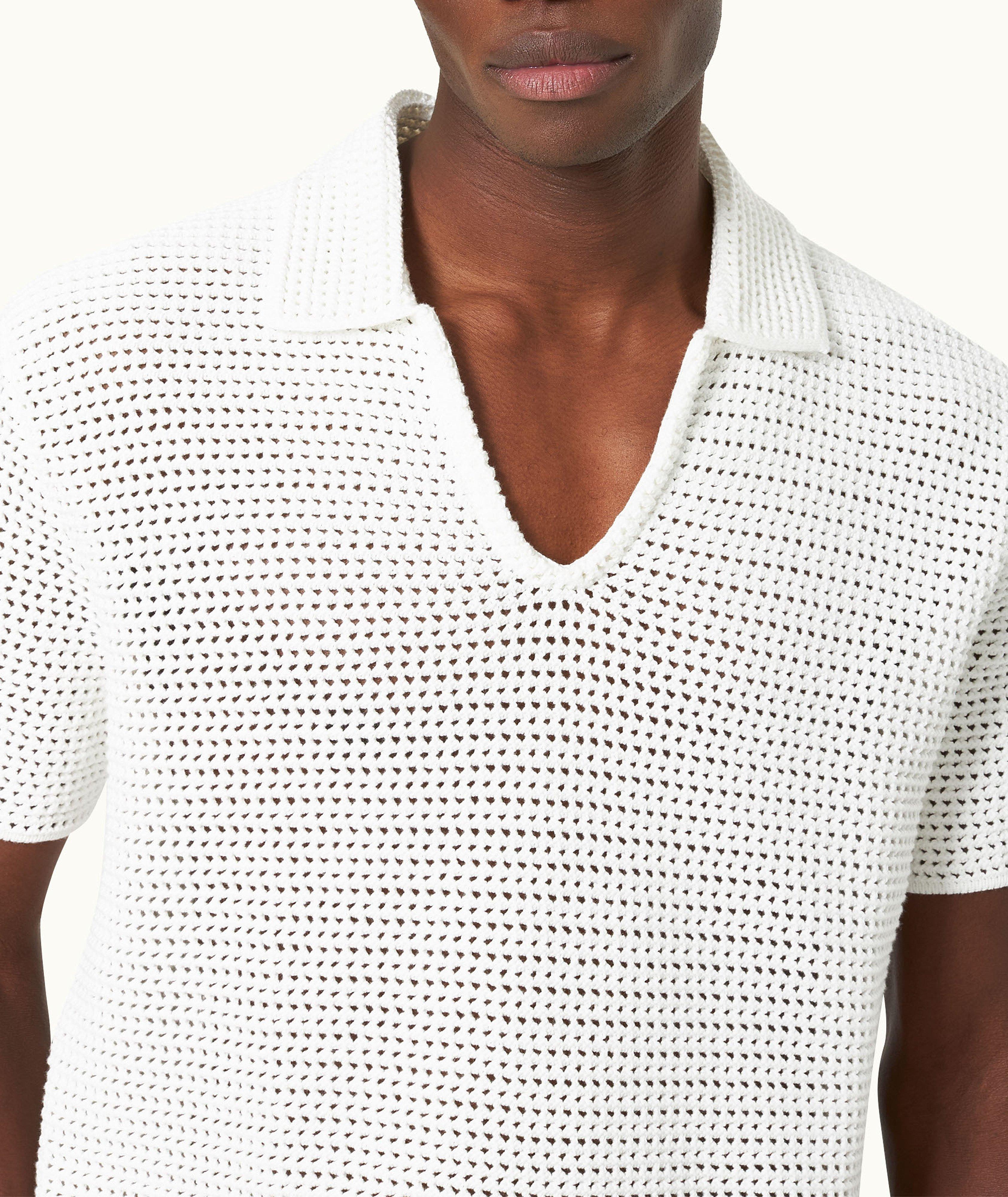 Batten Crochet Cotton Polo  image 3