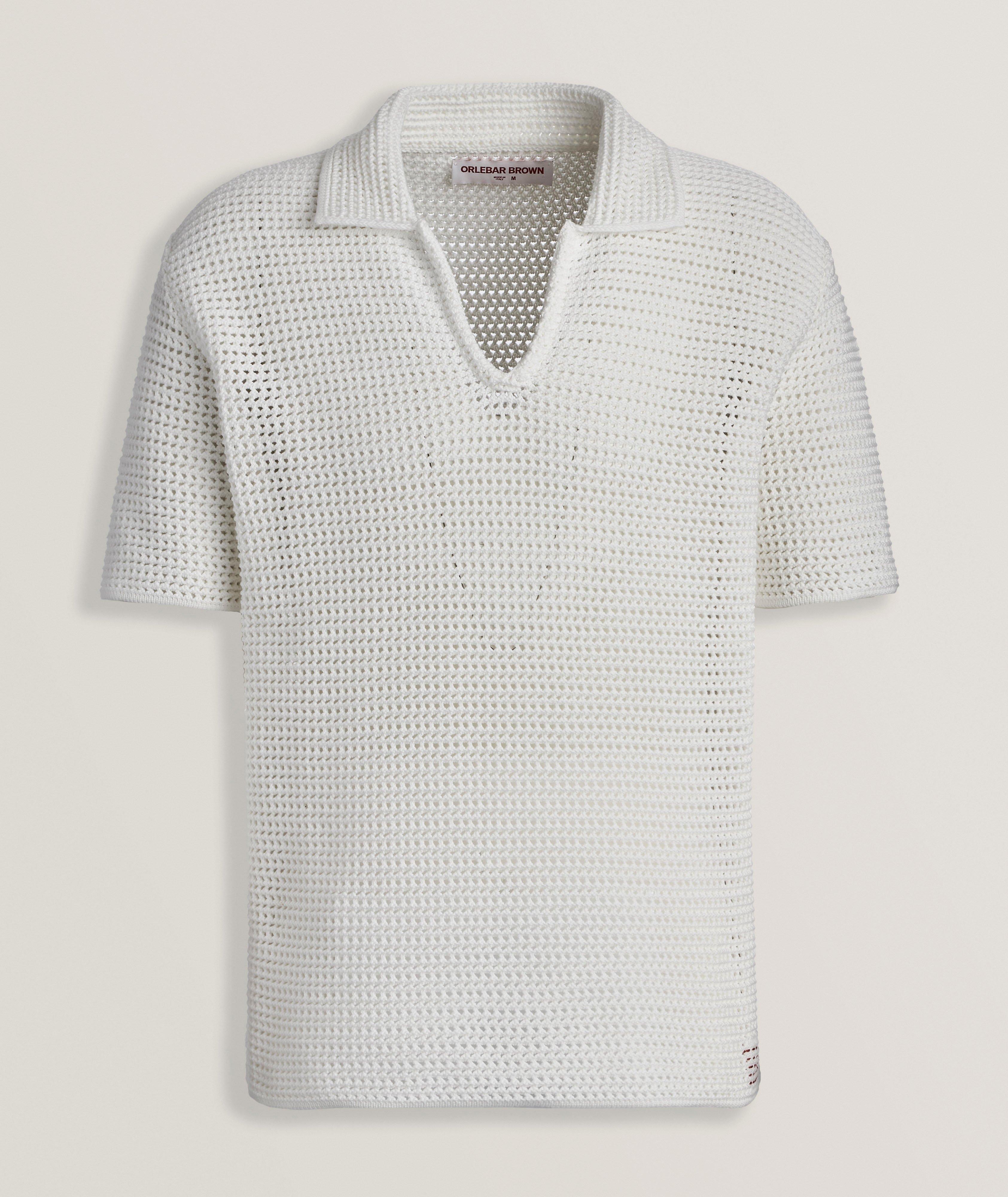 Batten Crochet Cotton Polo  image 0