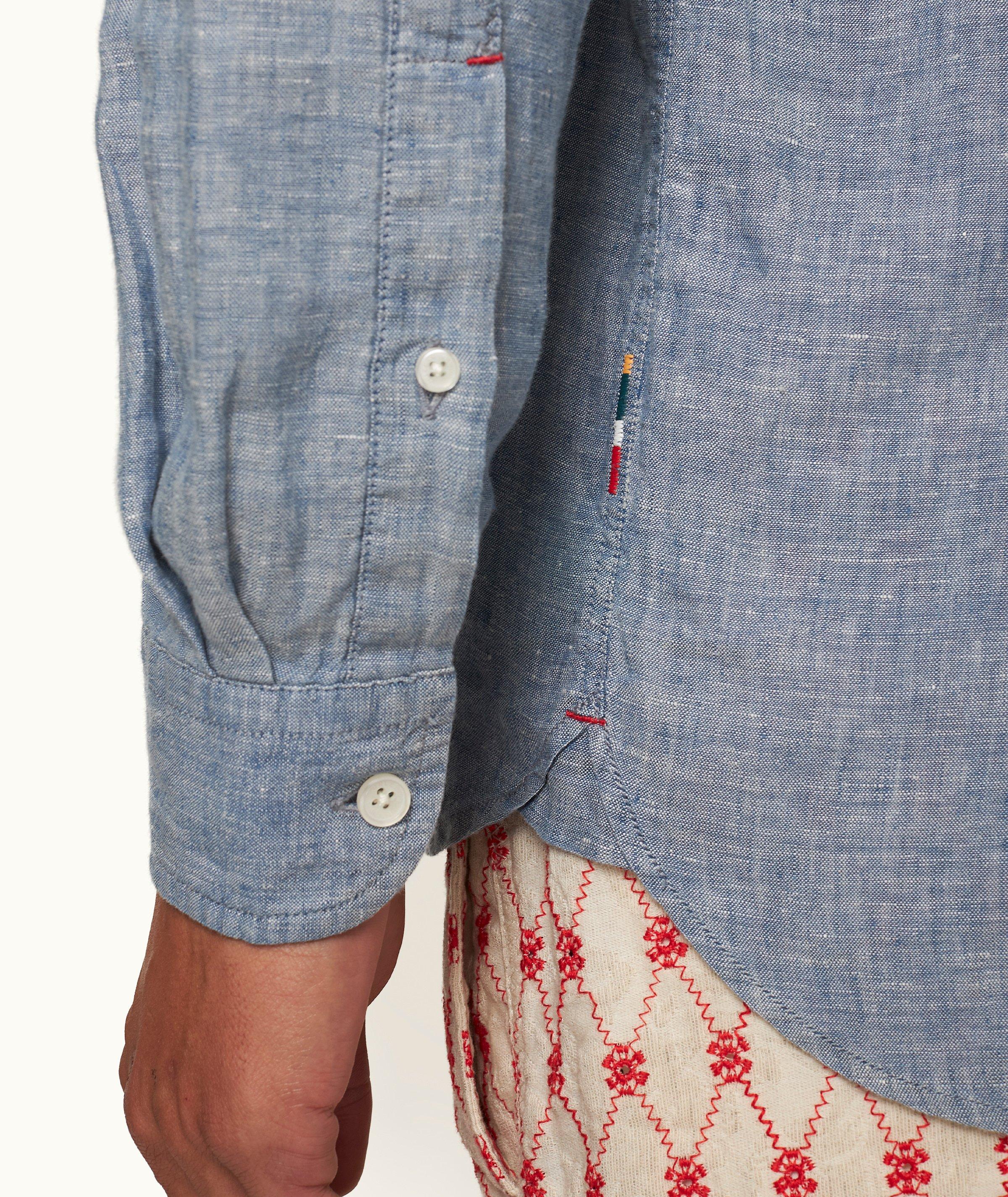 Justin Linen Chambray Casual Shirt  image 3