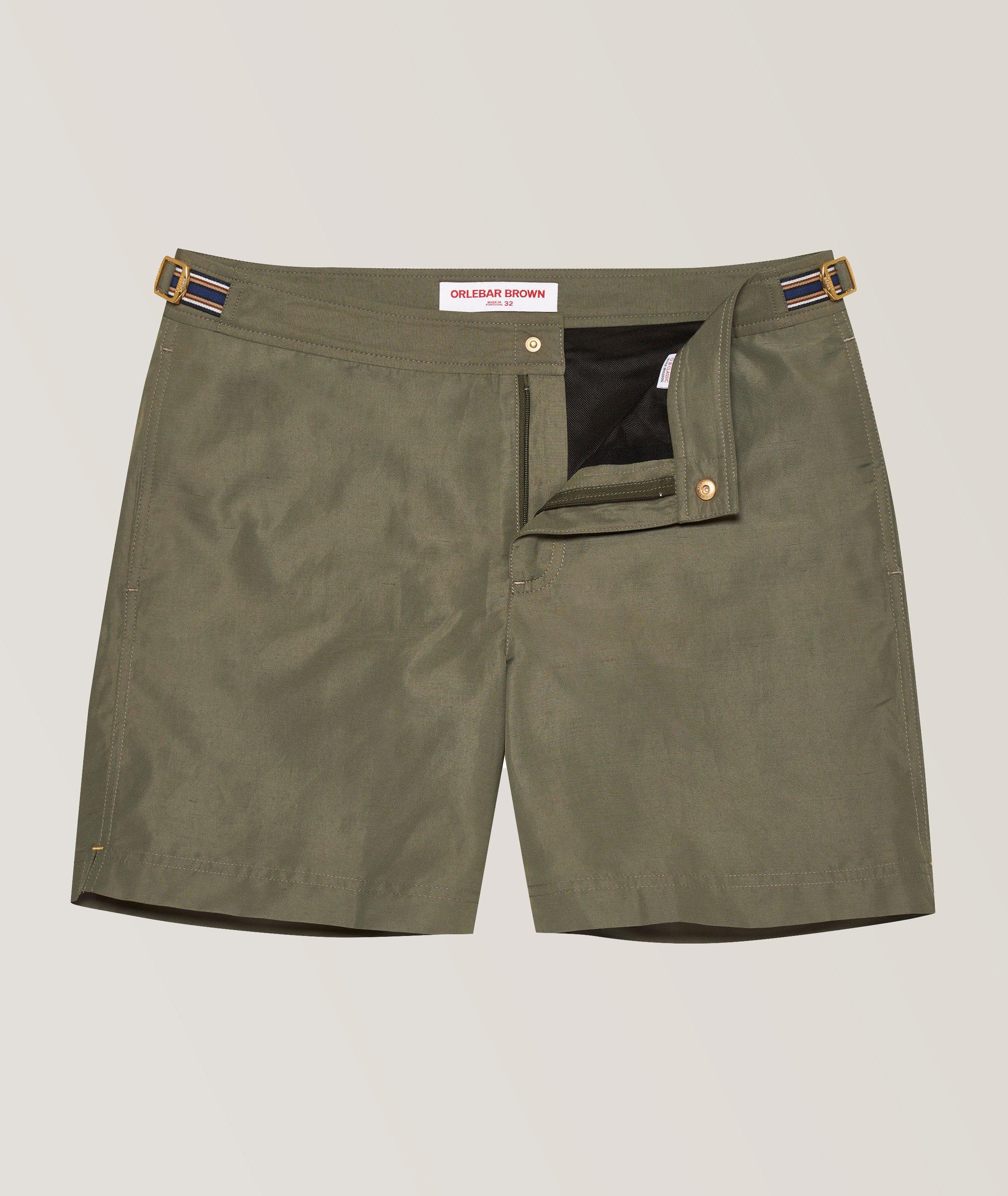 Bulldog Linen-Blend Tape Swim Shorts  image 1