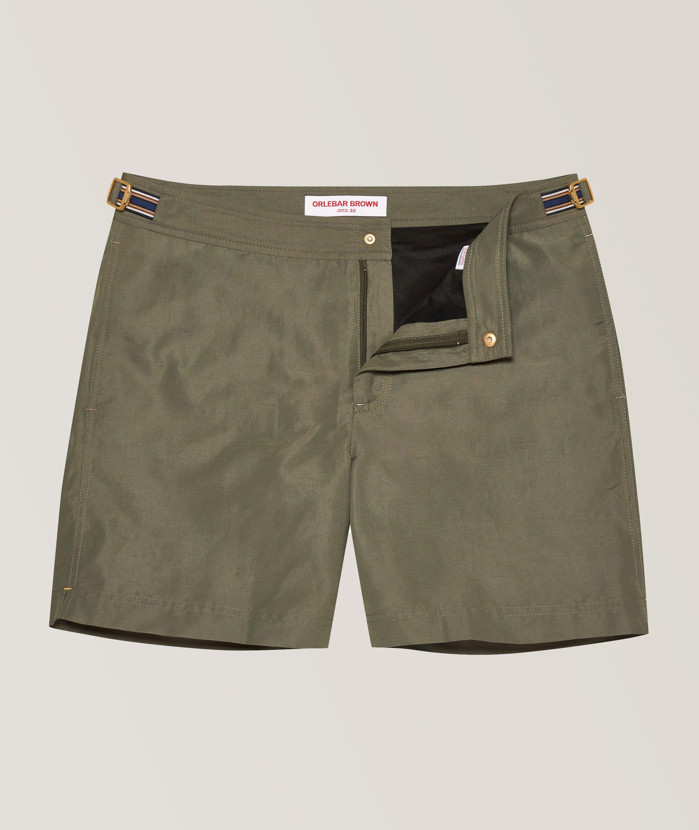 Bulldog Linen-Blend Tape Swim Shorts  image 1