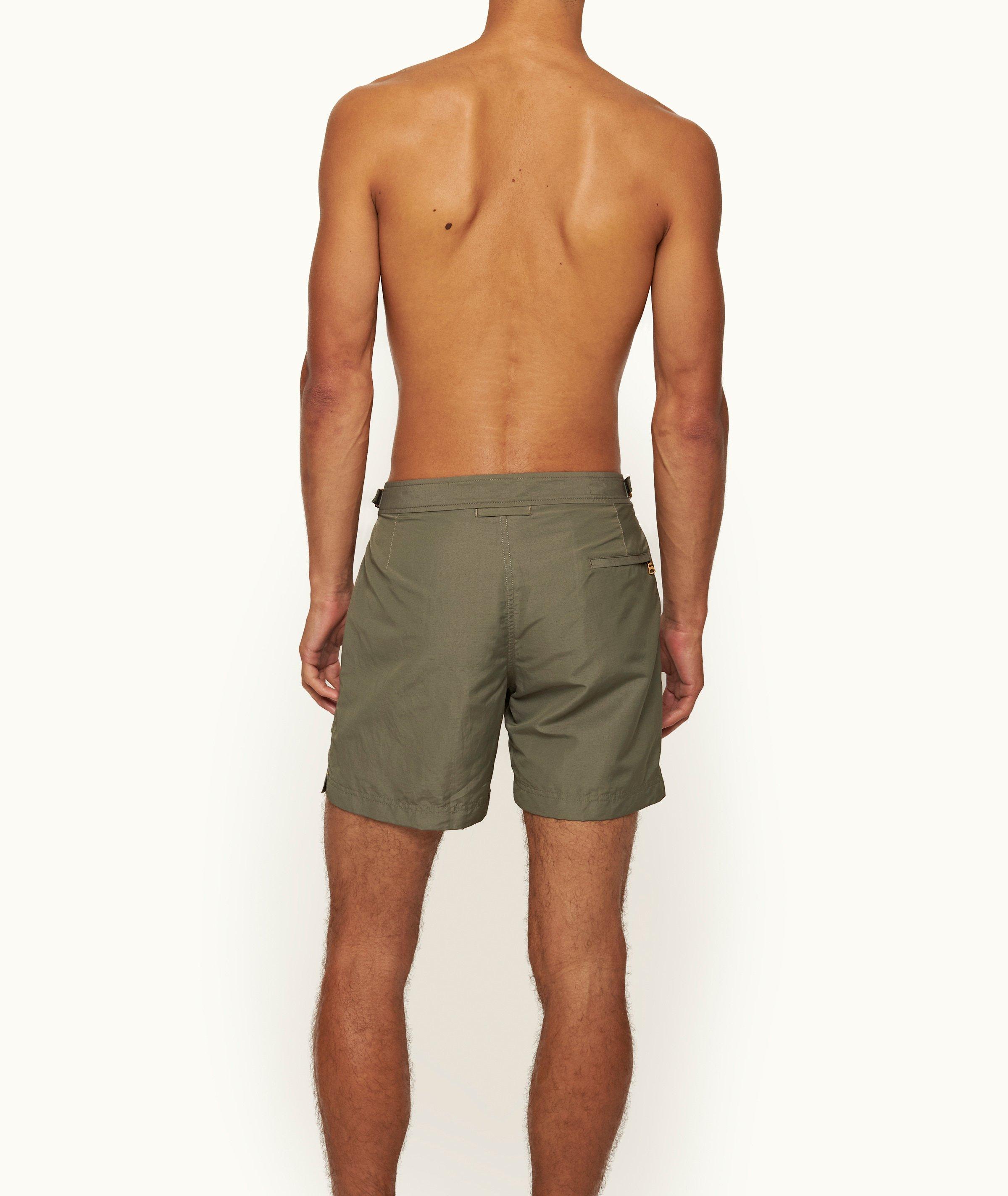 Bulldog Linen-Blend Tape Swim Shorts  image 4