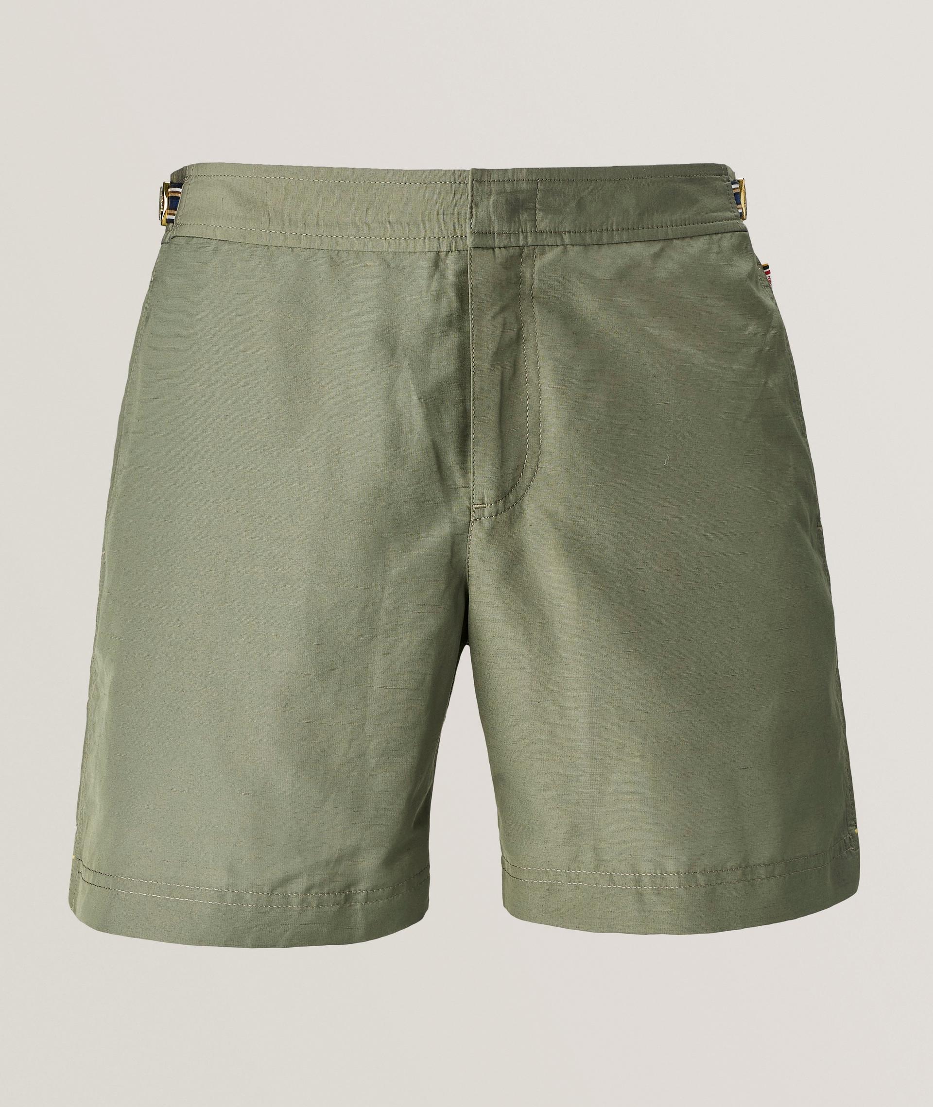 Short de bain Bulldog en mélange de lin image 0