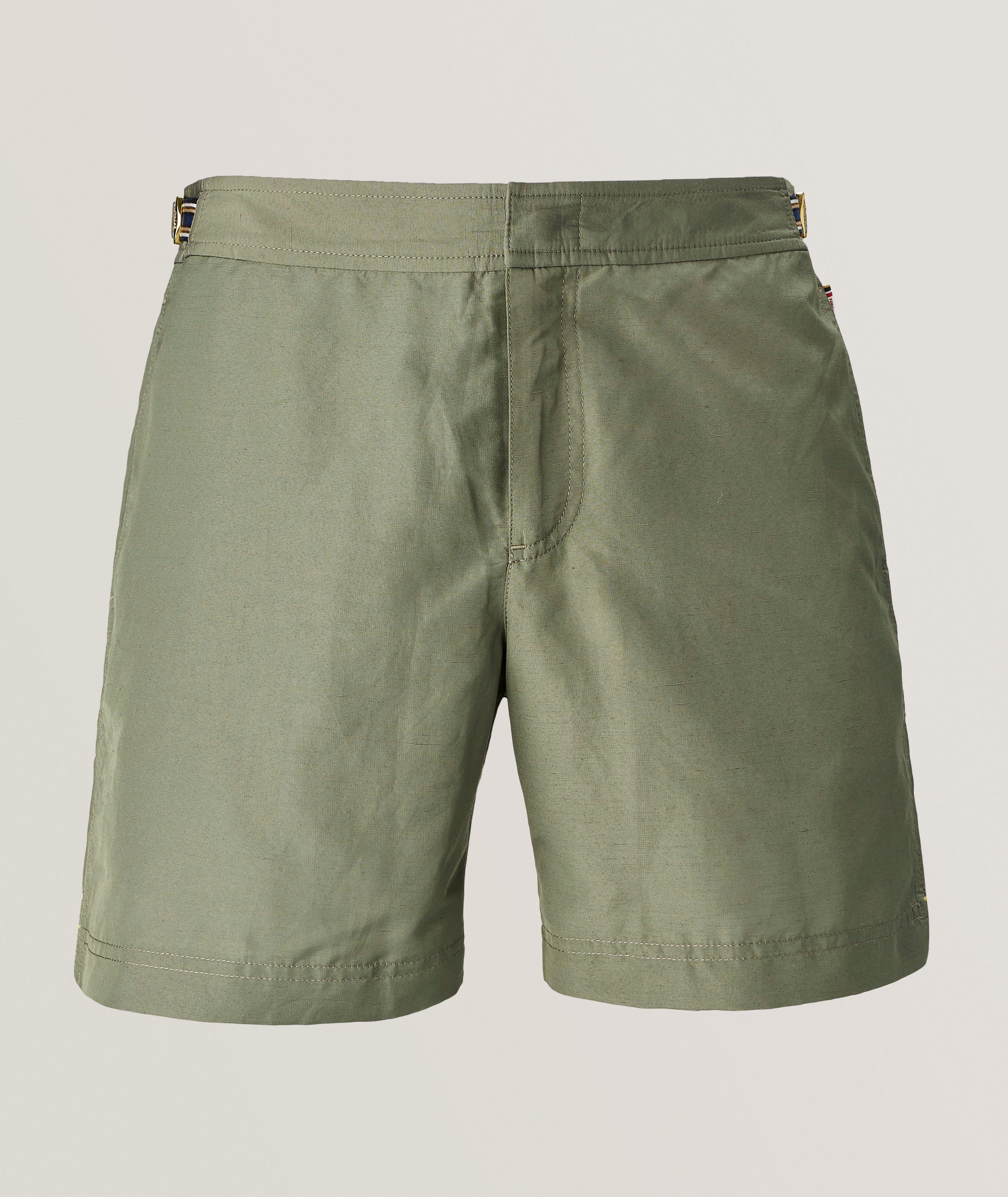 Bulldog Linen-Blend Tape Swim Shorts  image 0