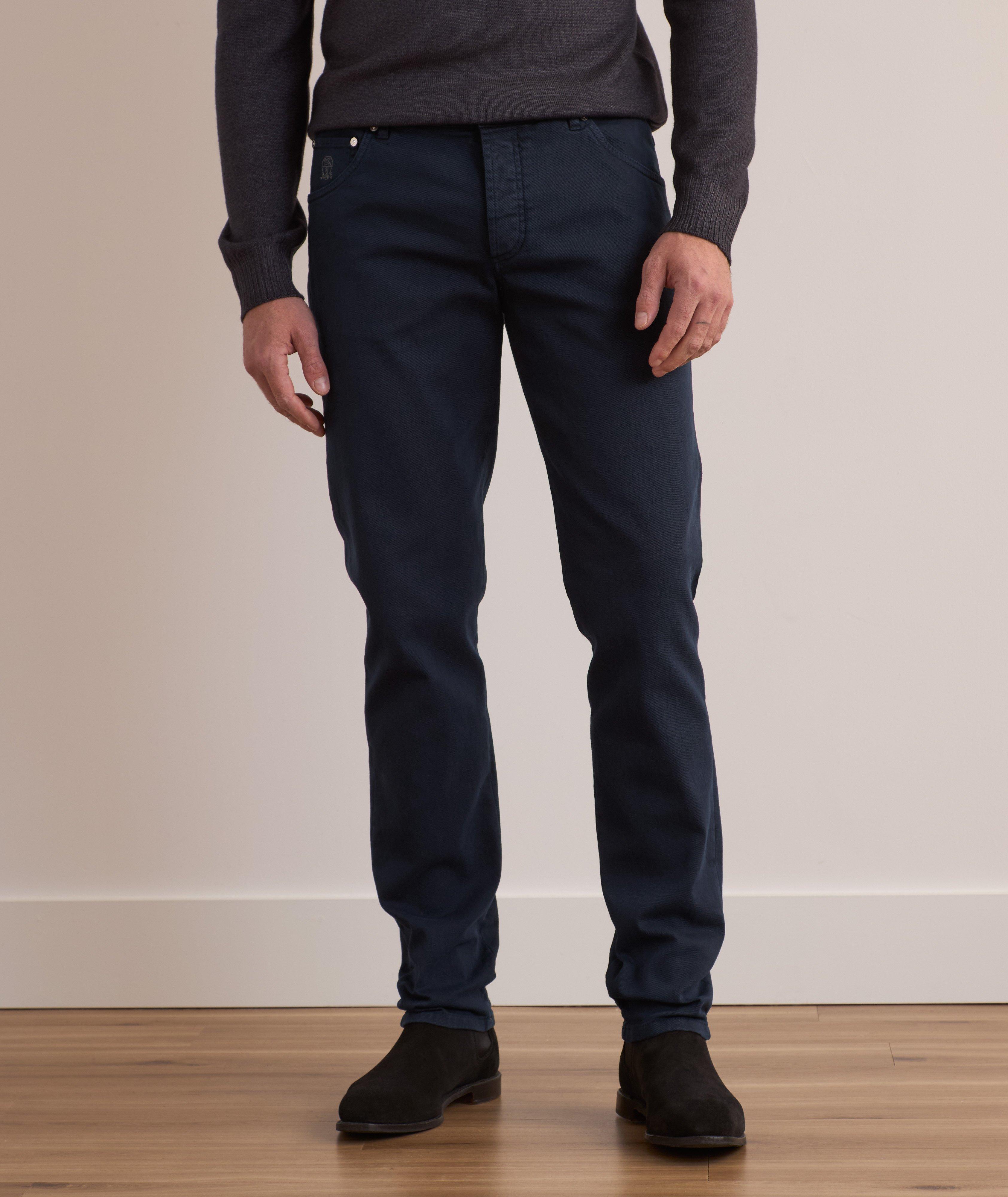 Brunello Cucinelli Dyed Stretch-Cotton Jeans | Jeans | Harry