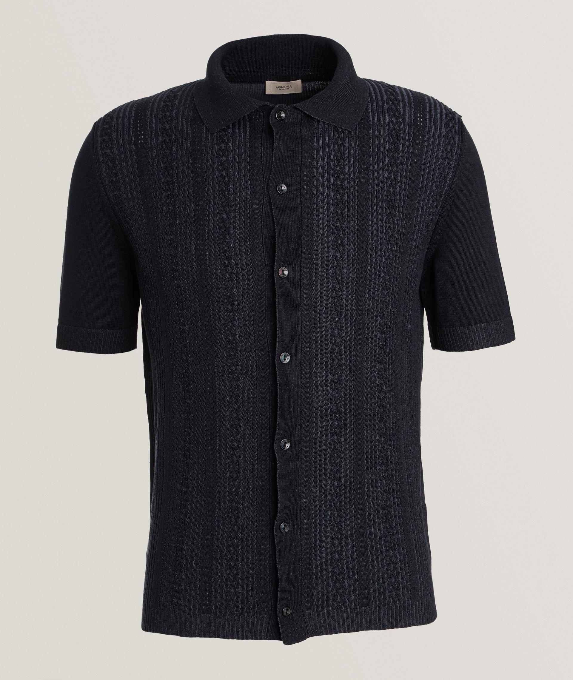 Pull boutonné en tricot côtelé image 0