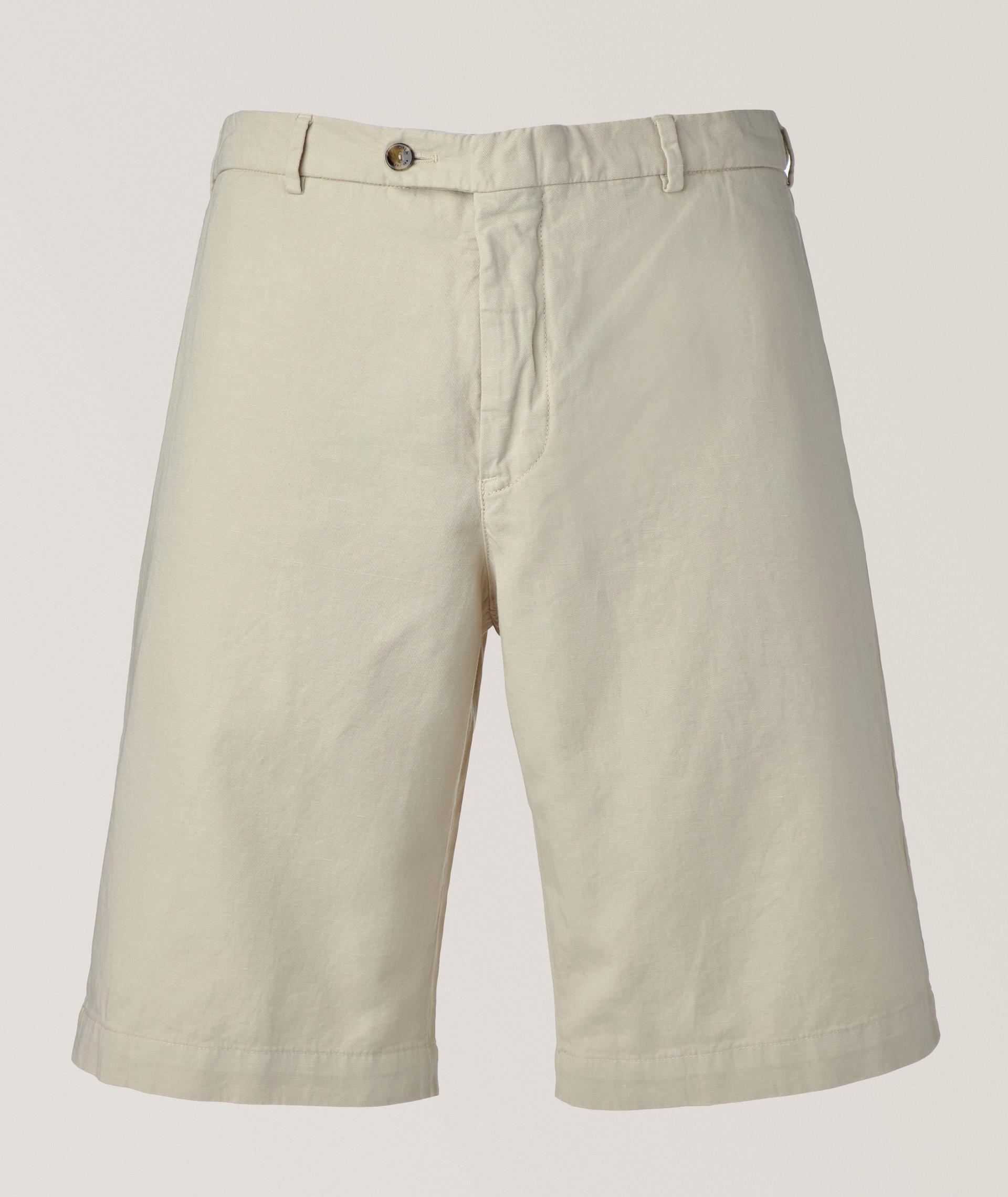 Cotton-Linen Blend Bermuda Shorts image 0