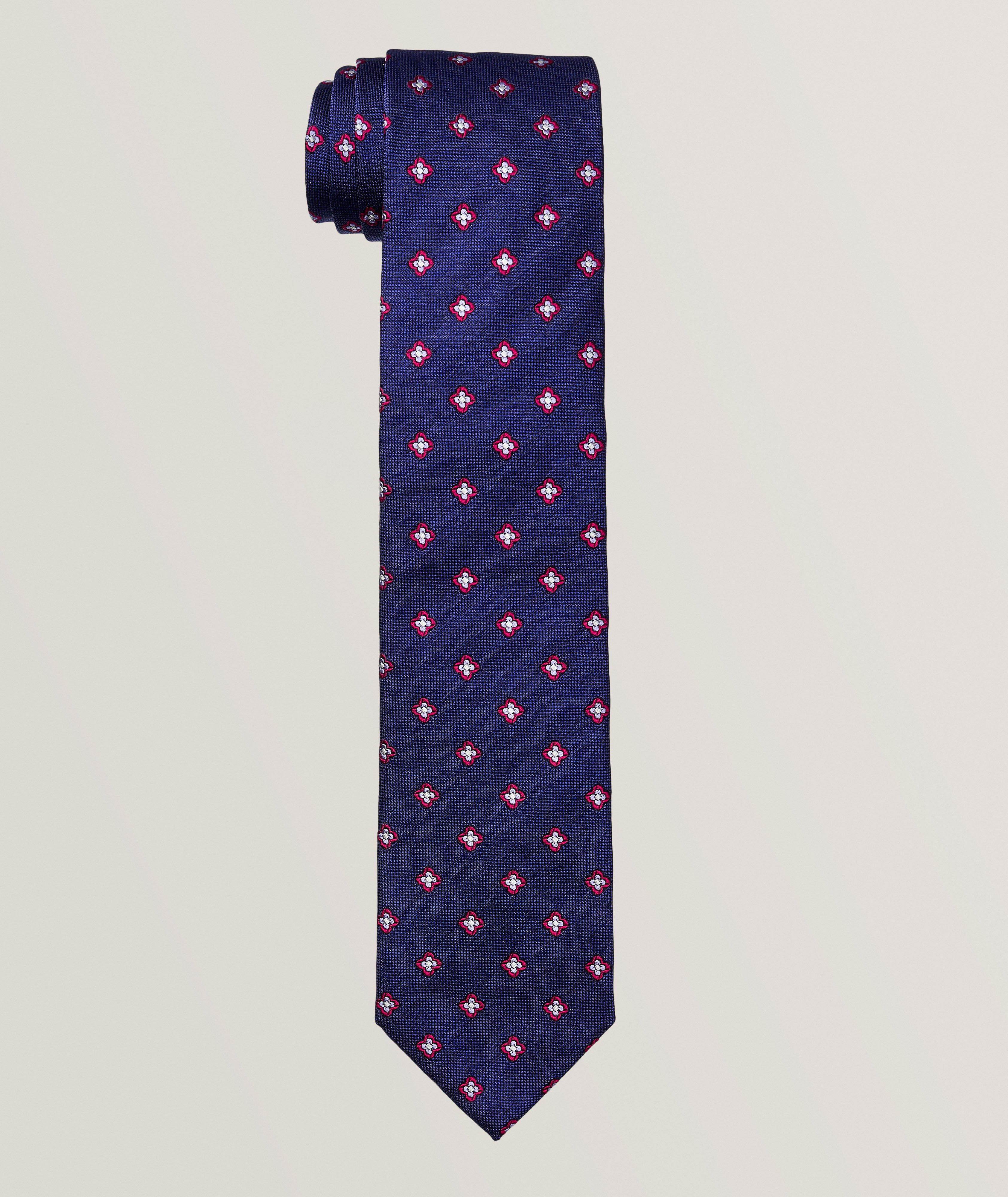 Floral-Dot Silk Tie  image 0