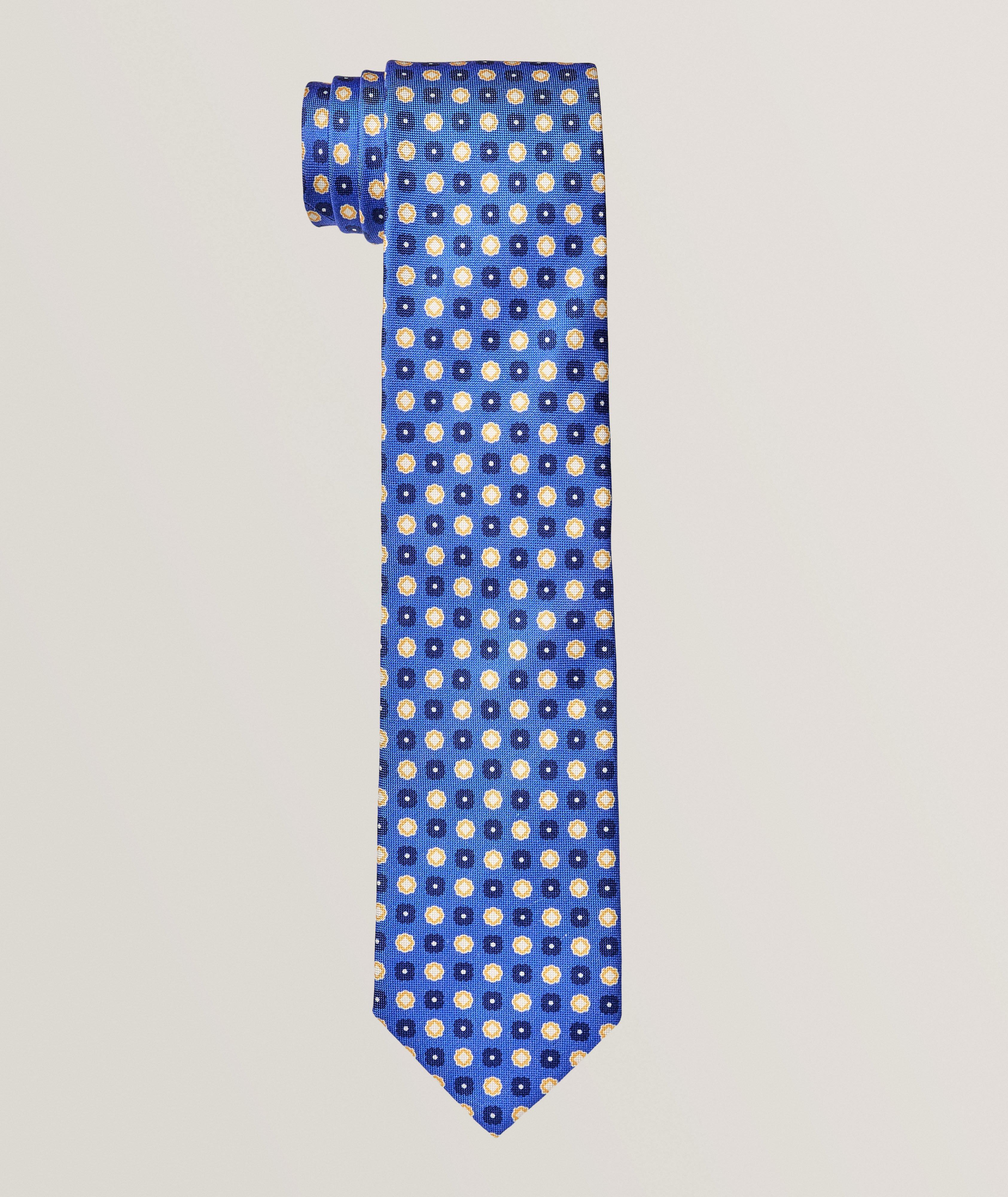 Floral-Dot Silk Tie image 0